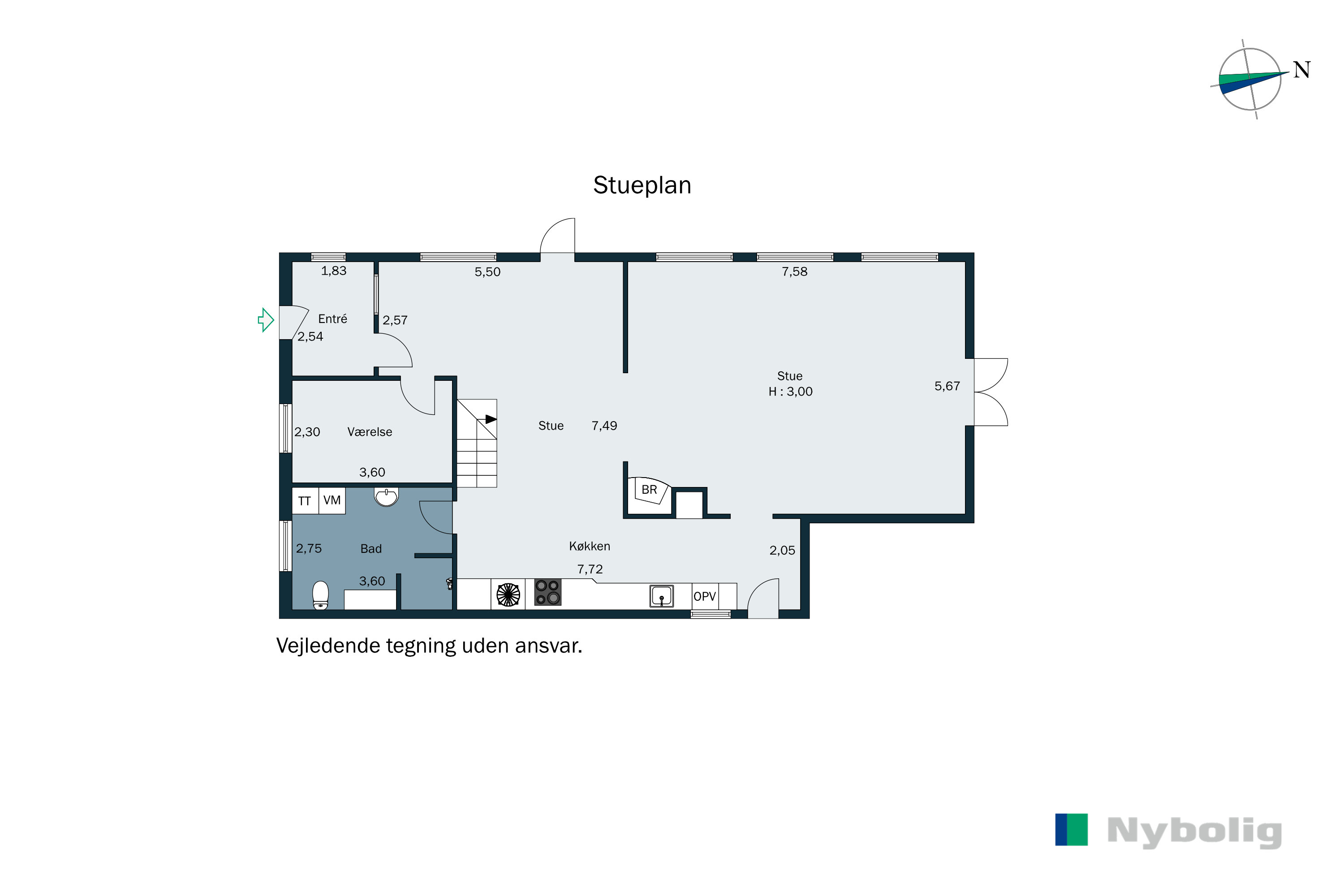 Plantegninger billede af Grønnegade 9A, 2970 Hørsholm