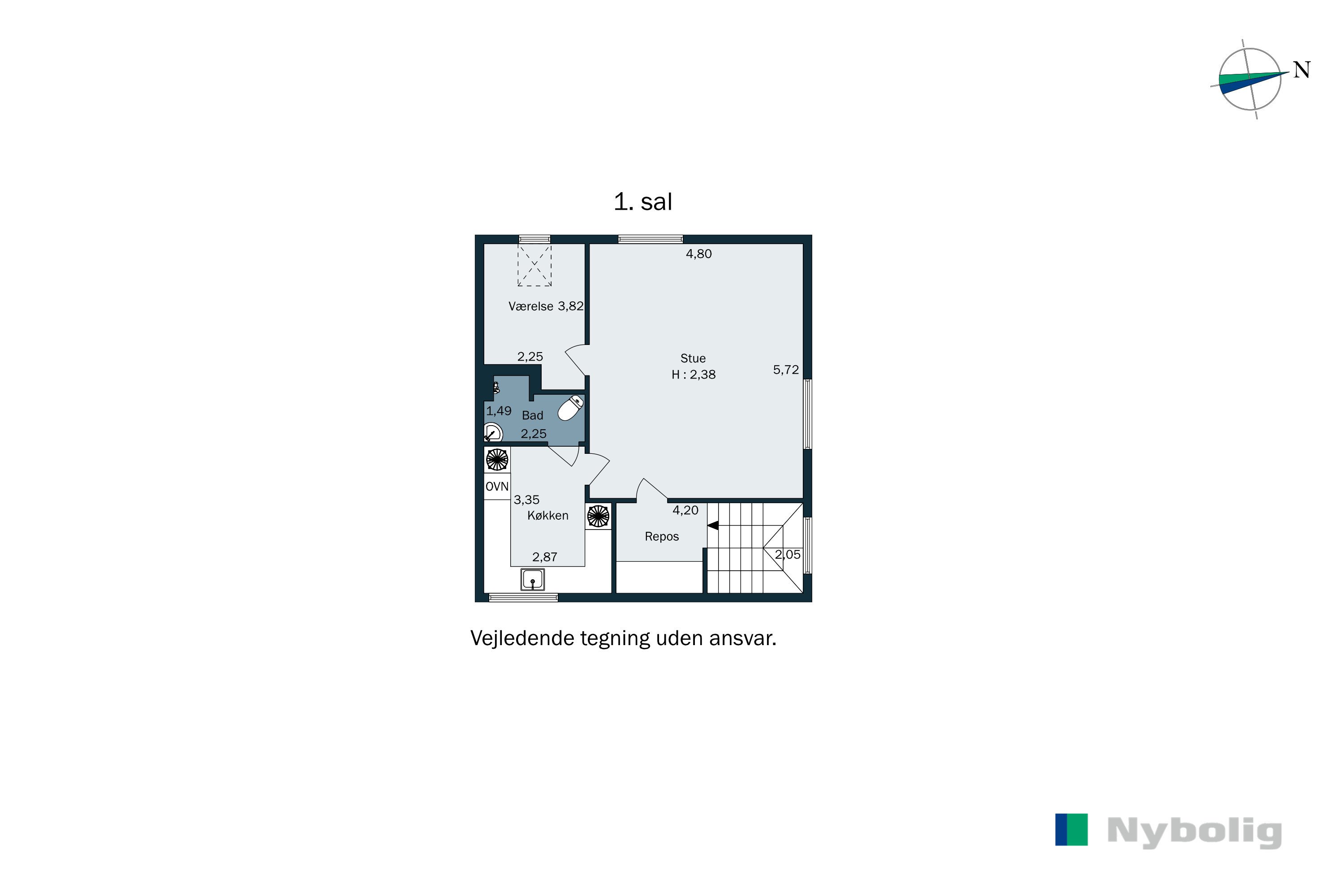 Plantegninger billede af Grønnegade 9A, 2970 Hørsholm