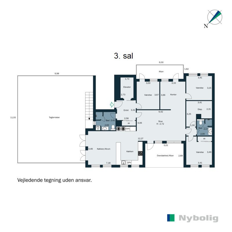 Plantegninger billede af Ordrupvej 39A, 3., 2920 Charlottenlund