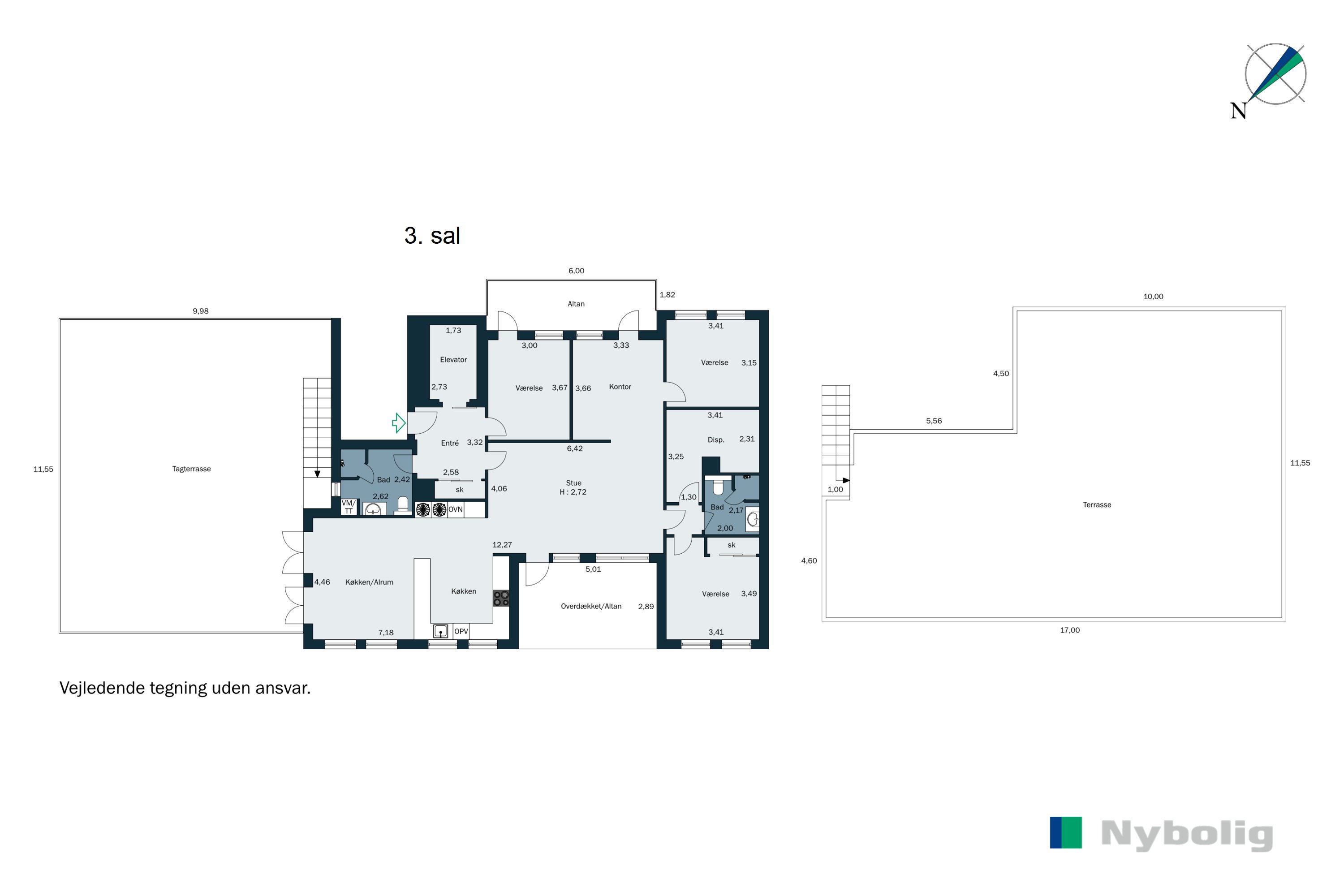 Plantegninger billede af Ordrupvej 39A, 3., 2920 Charlottenlund