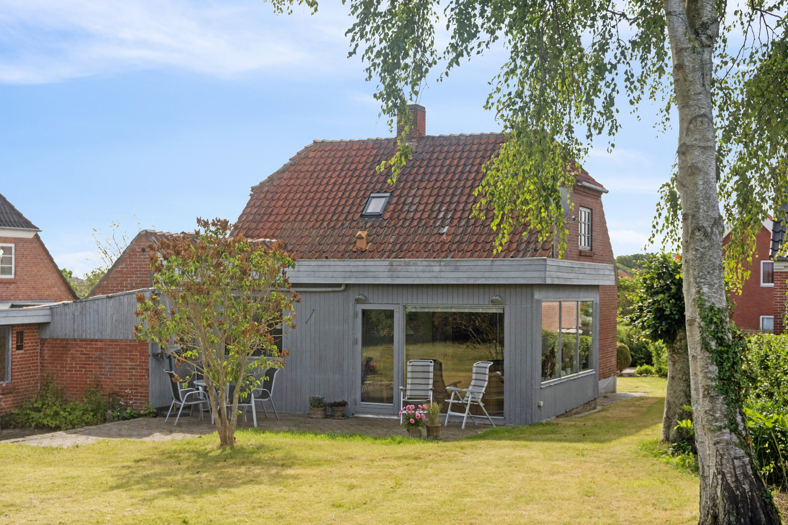 Fremhævet set fra haven billede i fuldskærmstilstand. Billede af Winthersmøllevej 25, Tingstrup, 7700 Thisted