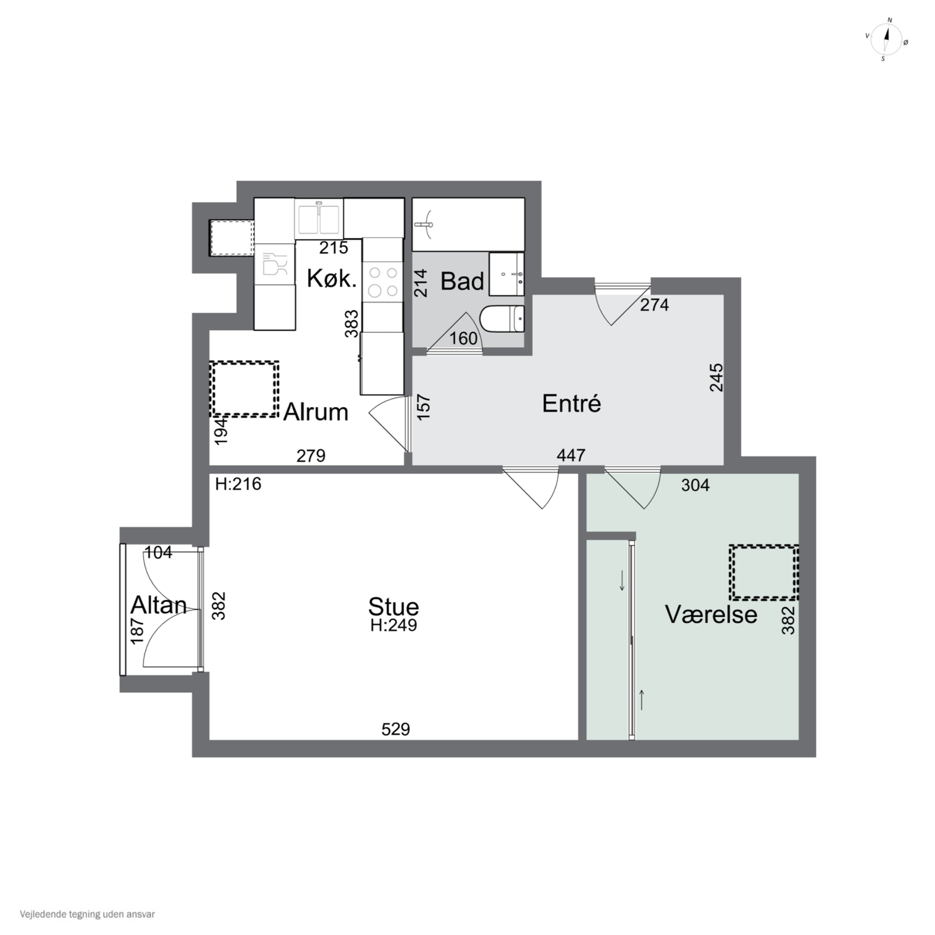 Plantegninger billede af (ikke aktuel) Amagerbrogade 244, 4. tv., 2300 København S