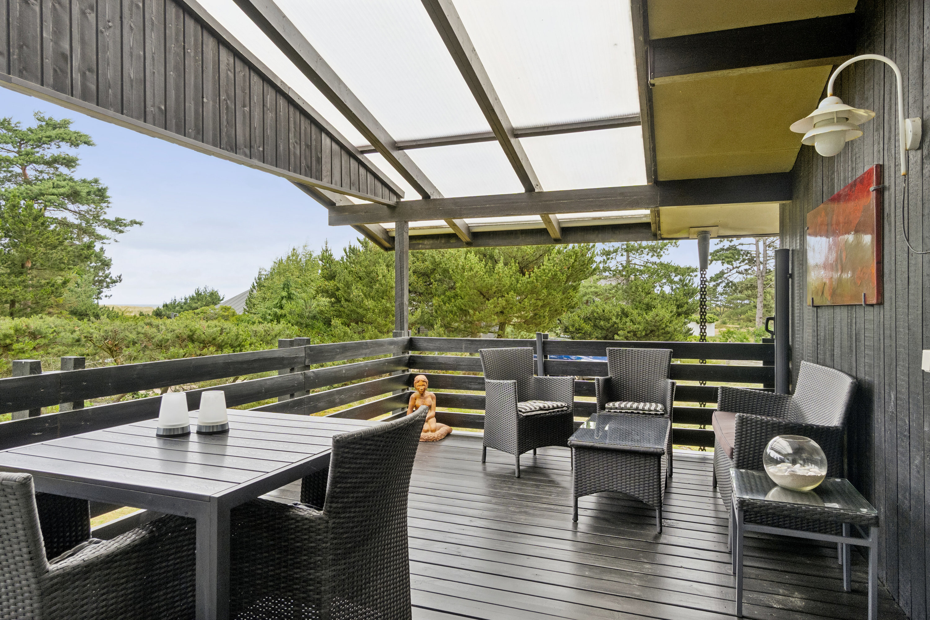 Fremhævet overdækket terrasse billede i fuldskærmstilstand. Billede af Vibo Strandvej 11, 4500 Nykøbing Sj