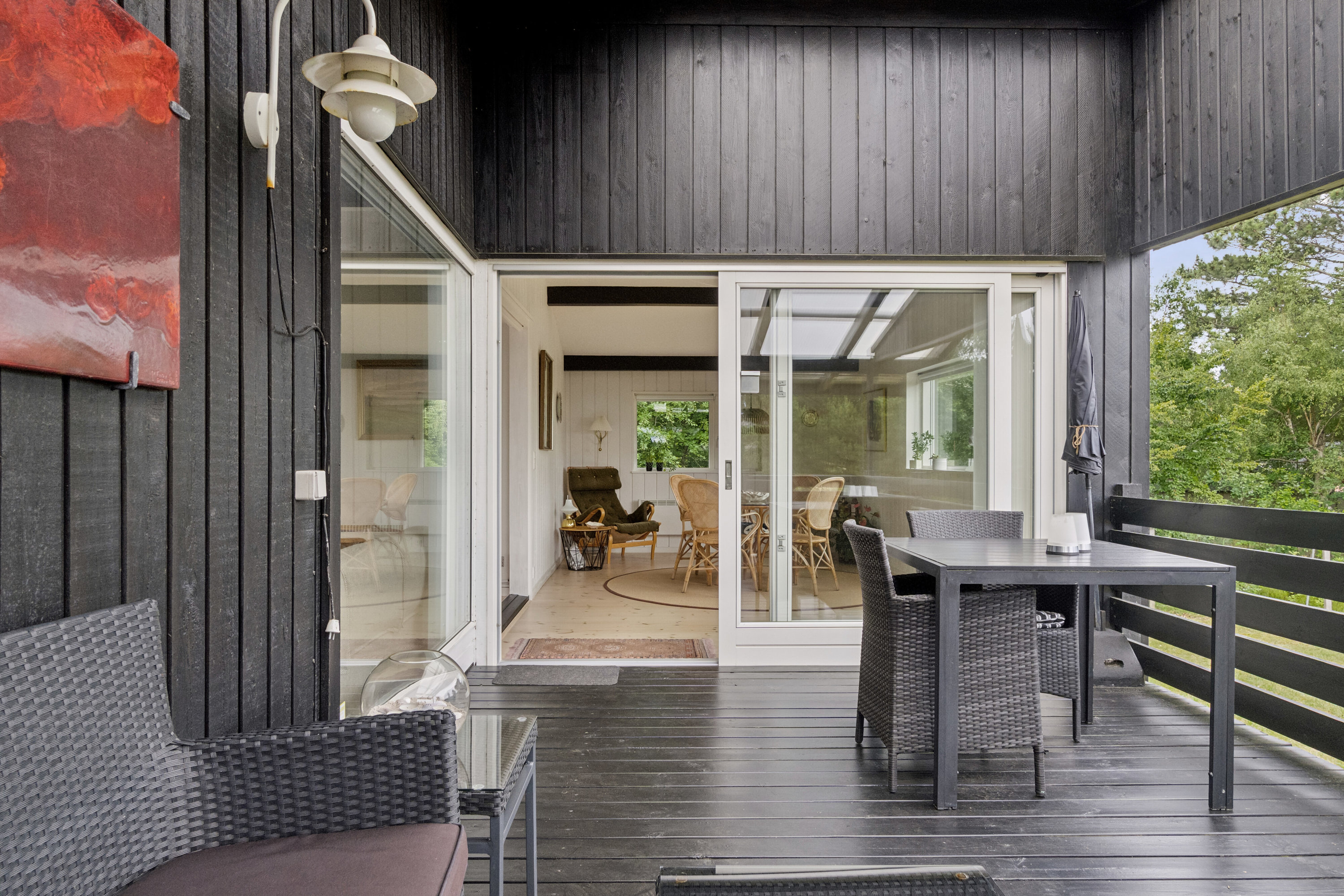 Fremhævet overdækket terrasse billede i fuldskærmstilstand. Billede af Vibo Strandvej 11, 4500 Nykøbing Sj