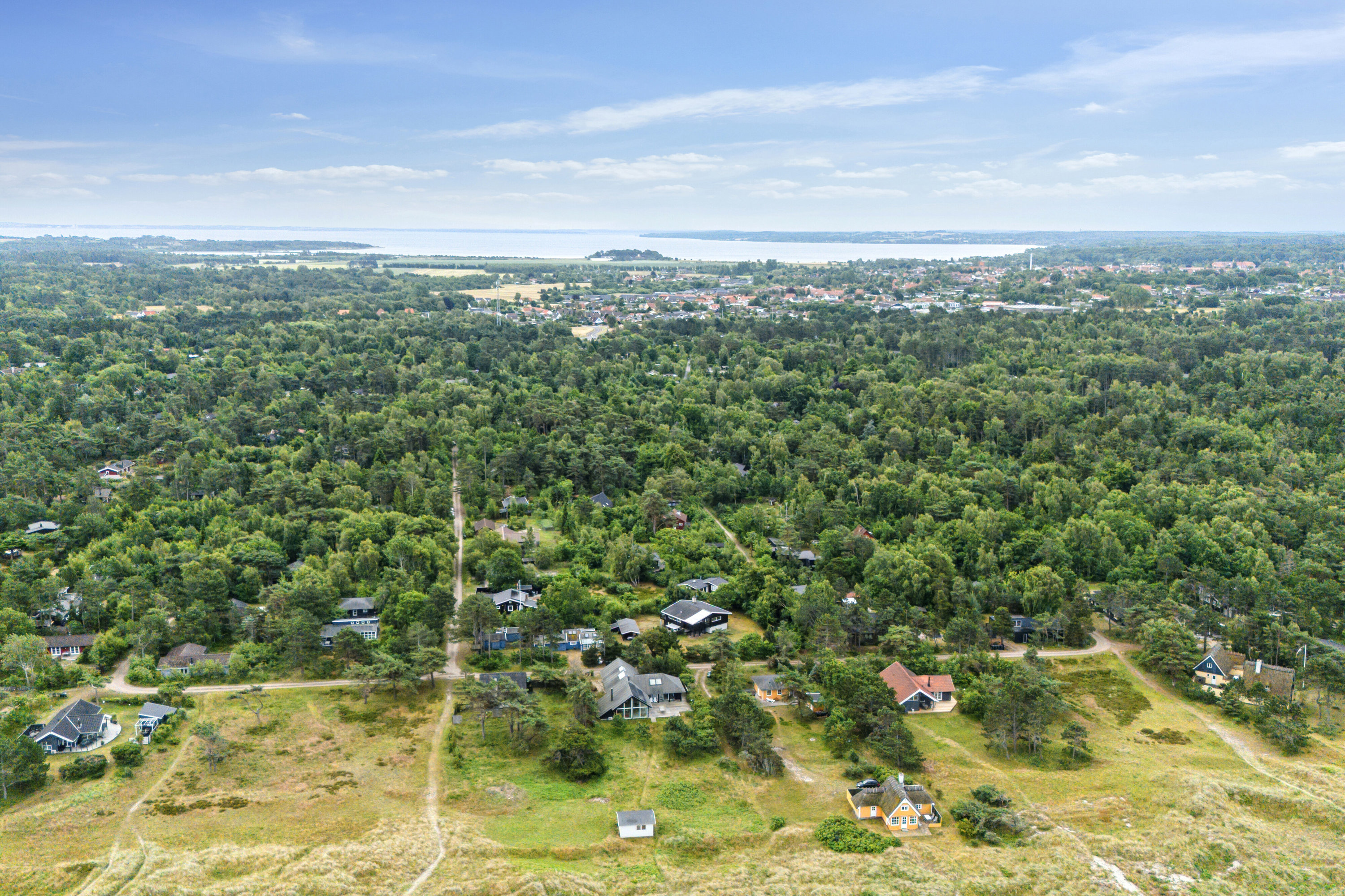 Fremhævet luftfoto billede i fuldskærmstilstand. Billede af Vibo Strandvej 11, 4500 Nykøbing Sj