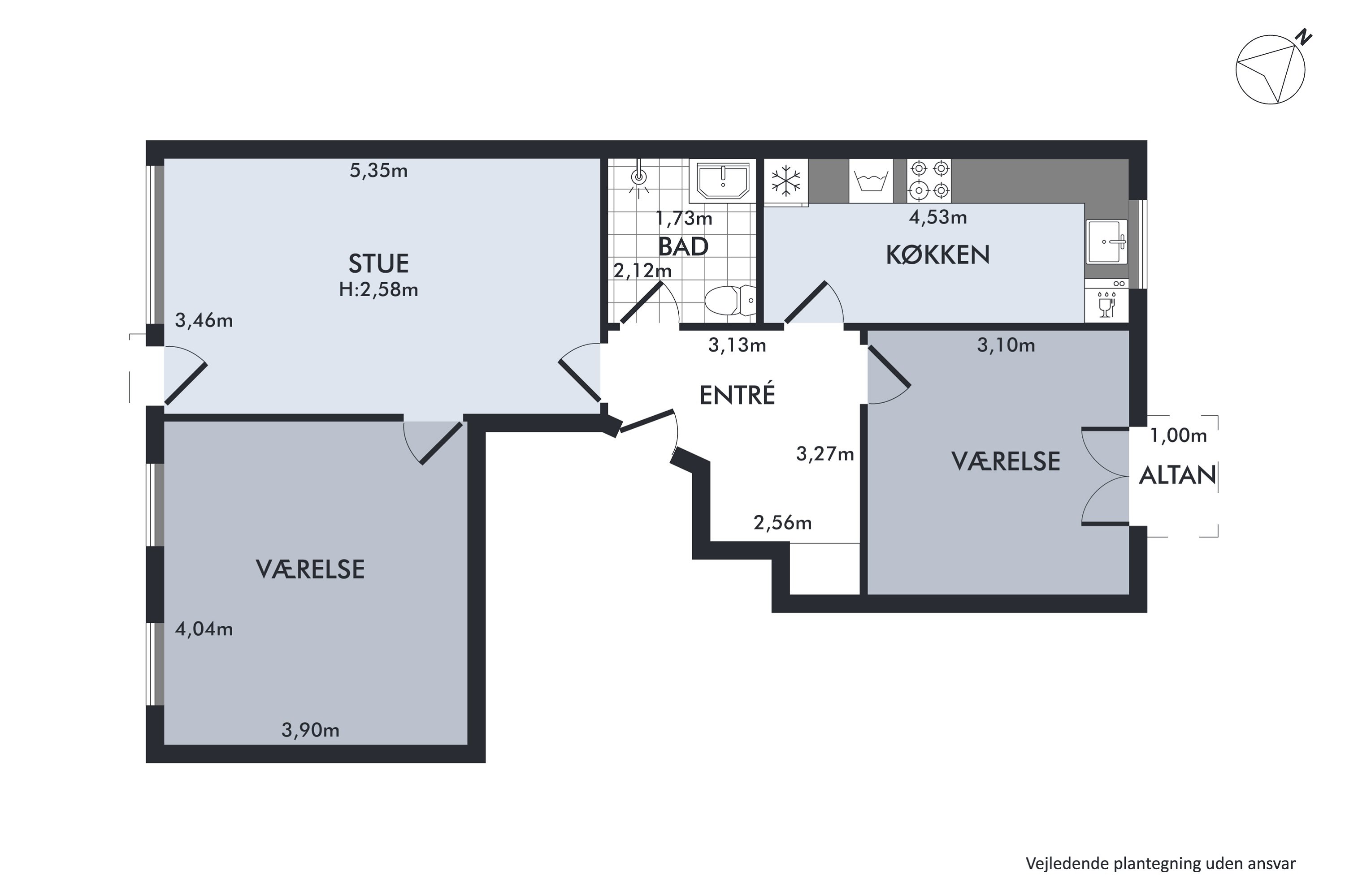 Plantegninger billede af Nyvangsvej 36A, 2. tv., 8900 Randers C
