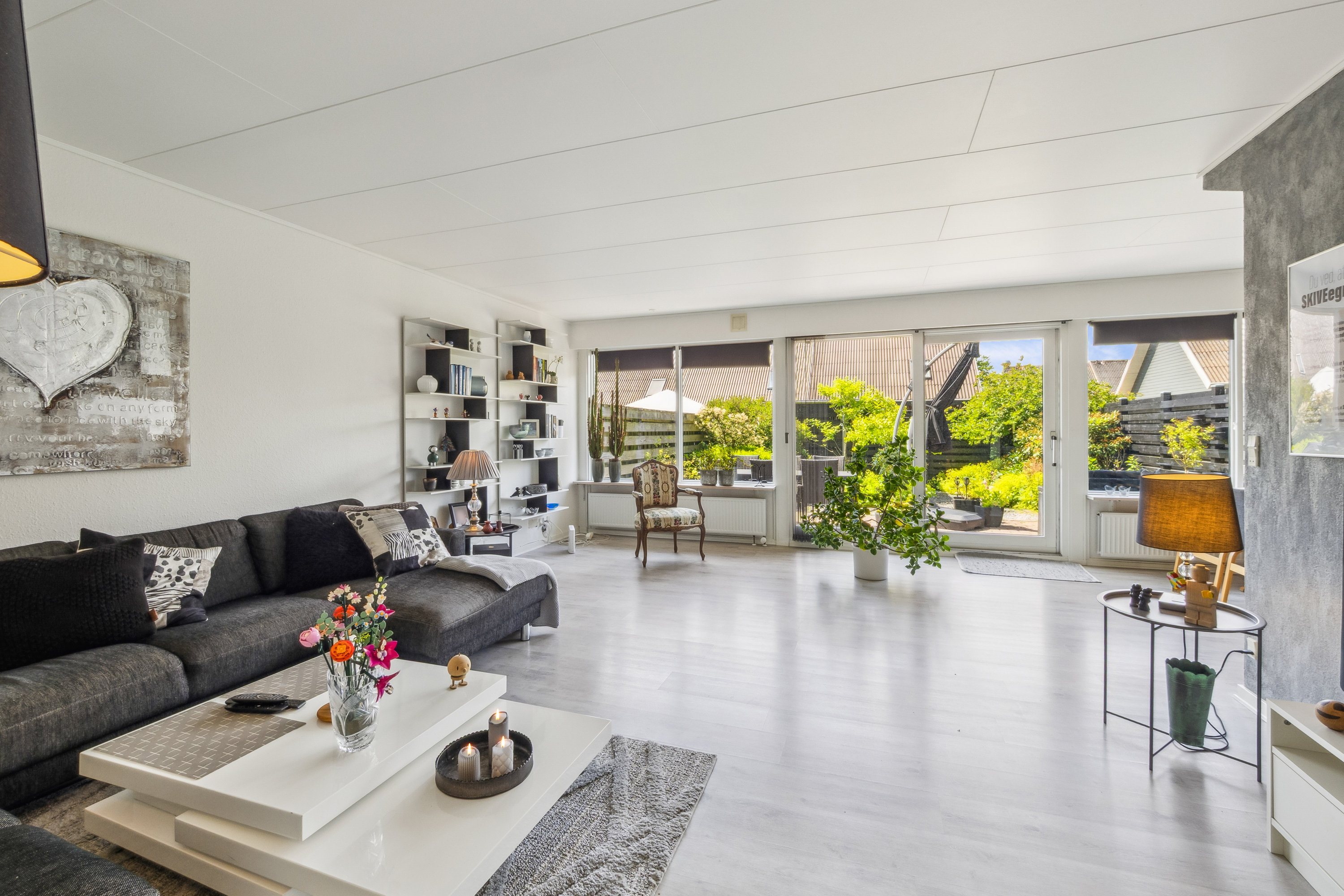 Fremhævet stue billede i fuldskærmstilstand. Billede af Hybenvej 87, 7800 Skive