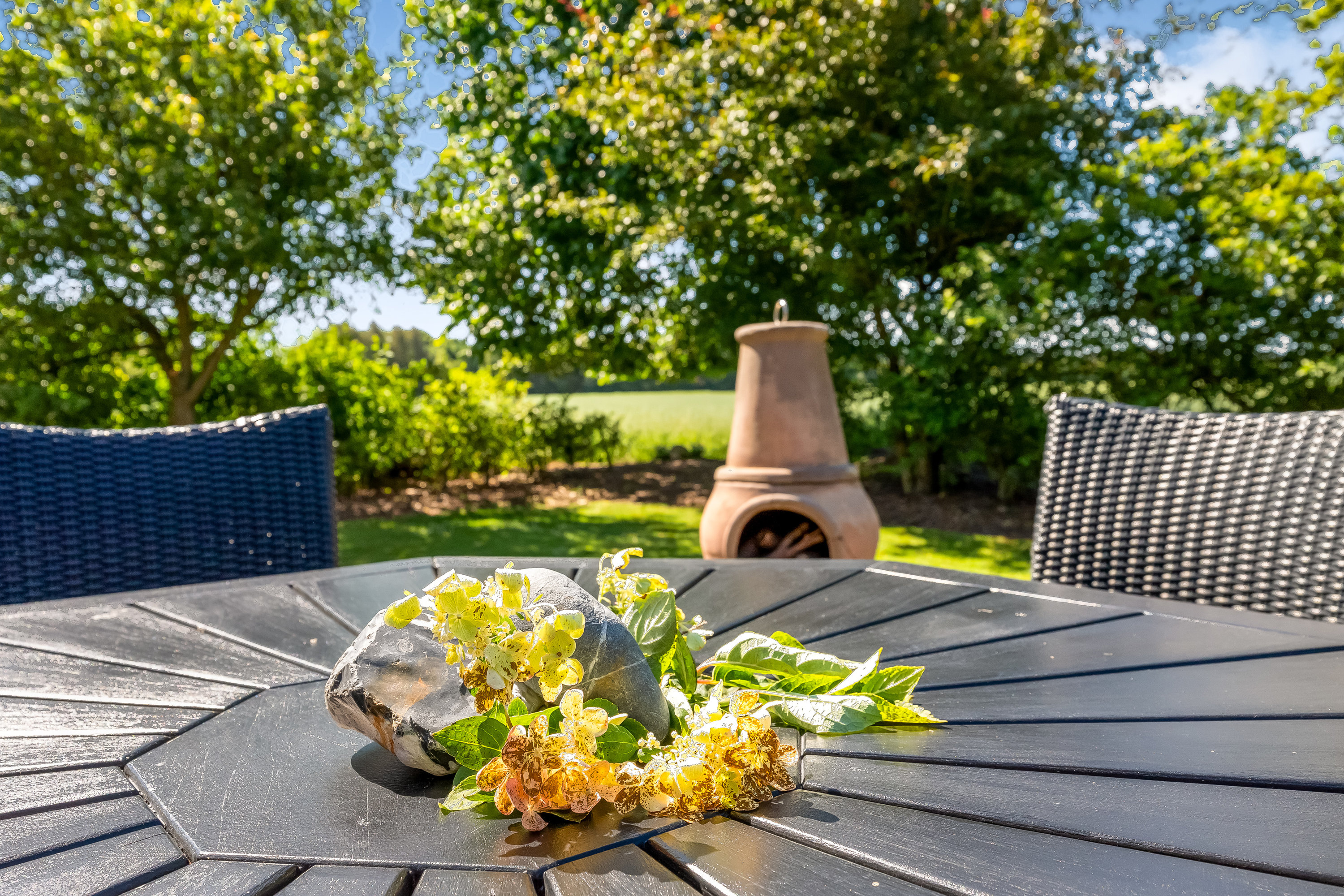 Fremhævet terrasse billede i fuldskærmstilstand. Billede af Kræmmergårdvej 42, Møborg, 7660 Bækmarksbro