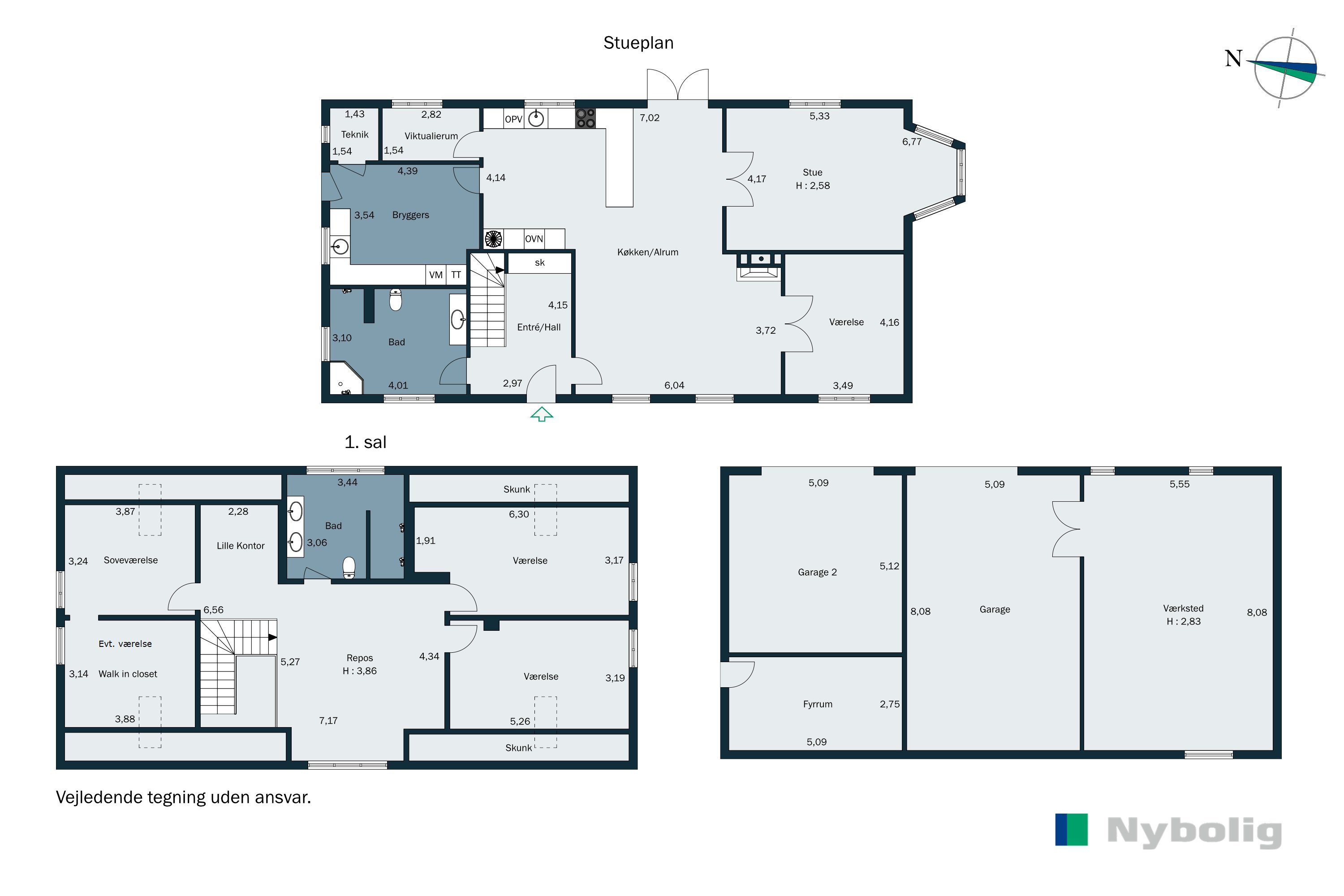 Plantegninger billede af Hedemarksvej 18, Fensten, 8300 Odder