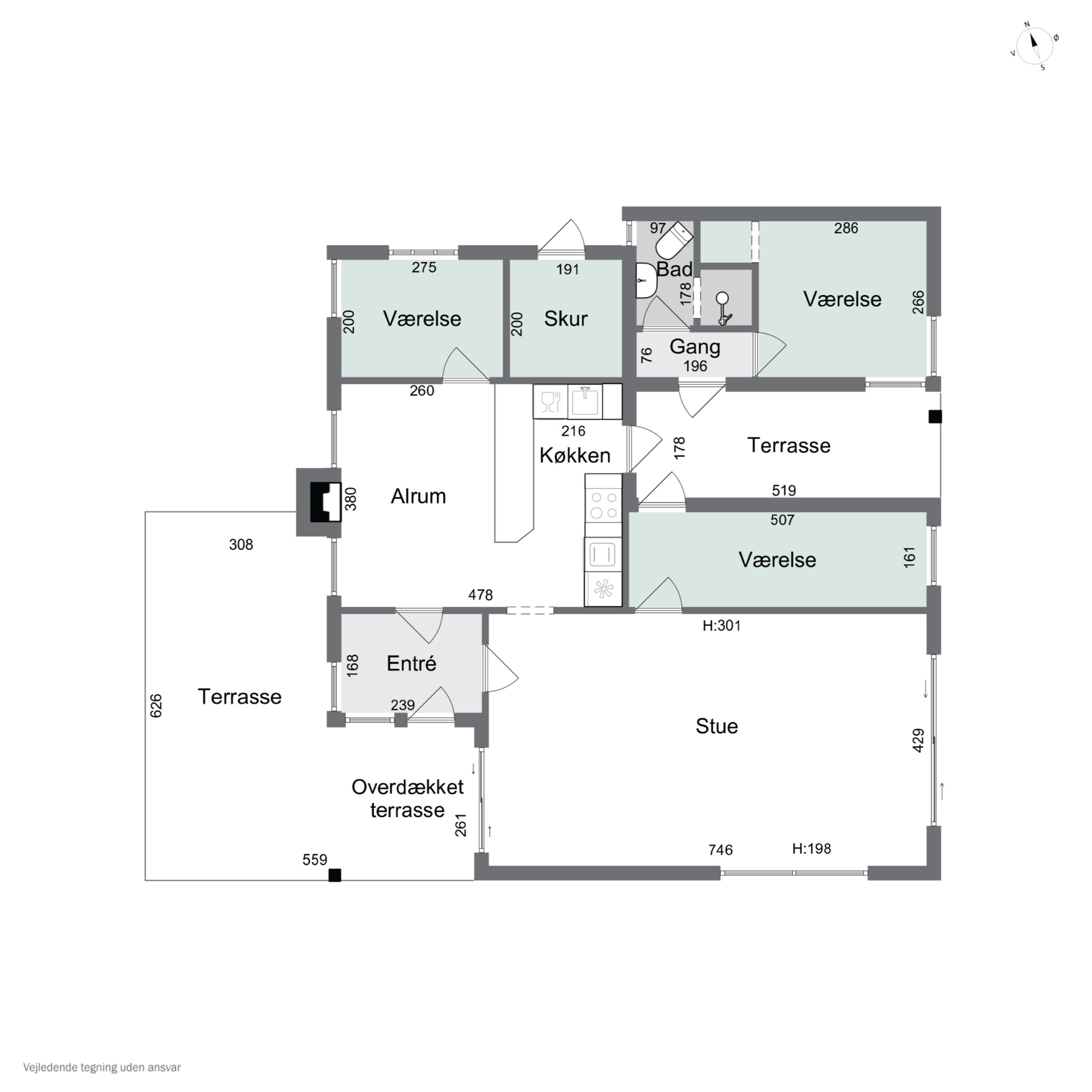 Plantegninger billede af Hybenvej 17, Kobæk, 4230 Skælskør