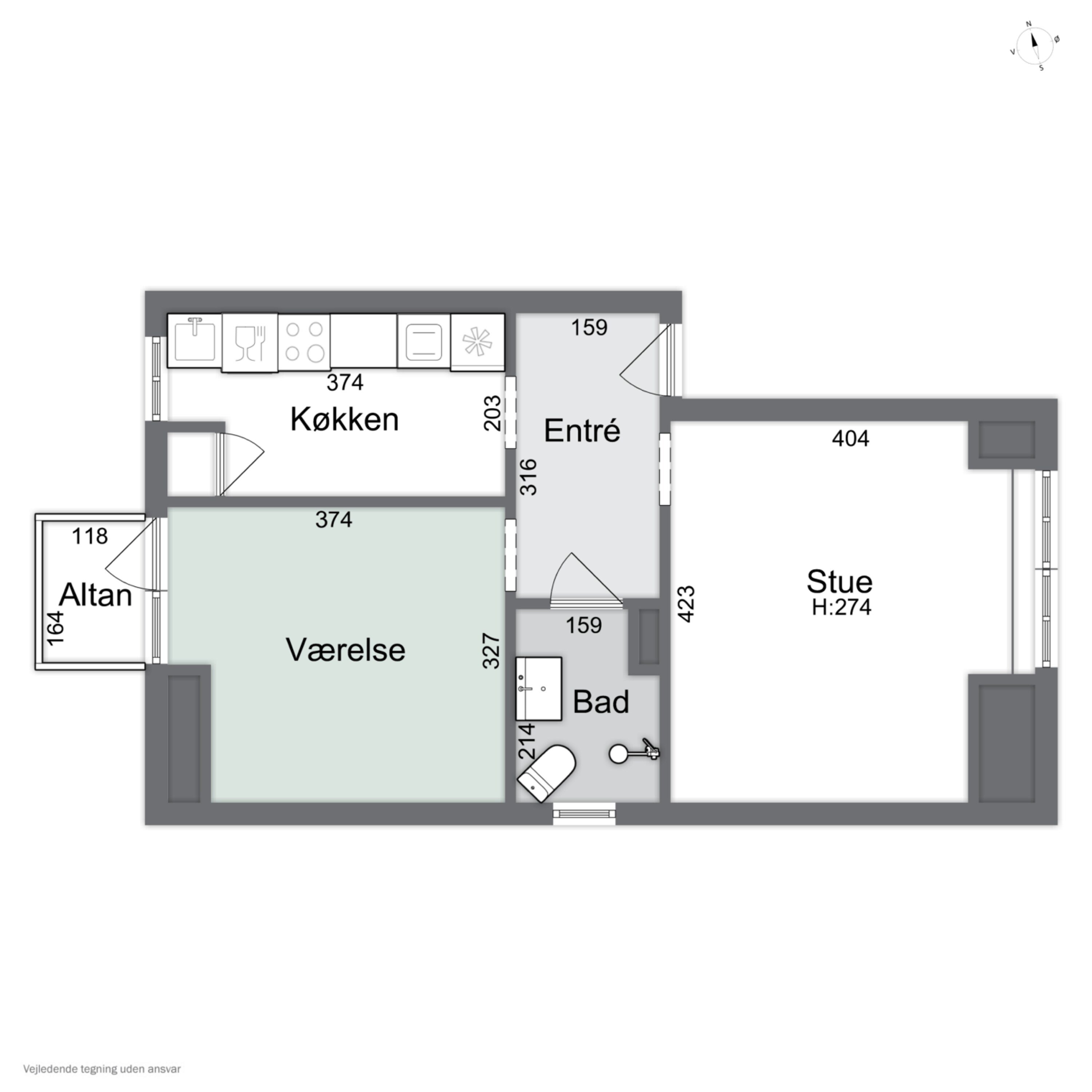 Plantegninger billede af Holmehusvej 70, 2. tv., 5000 Odense C