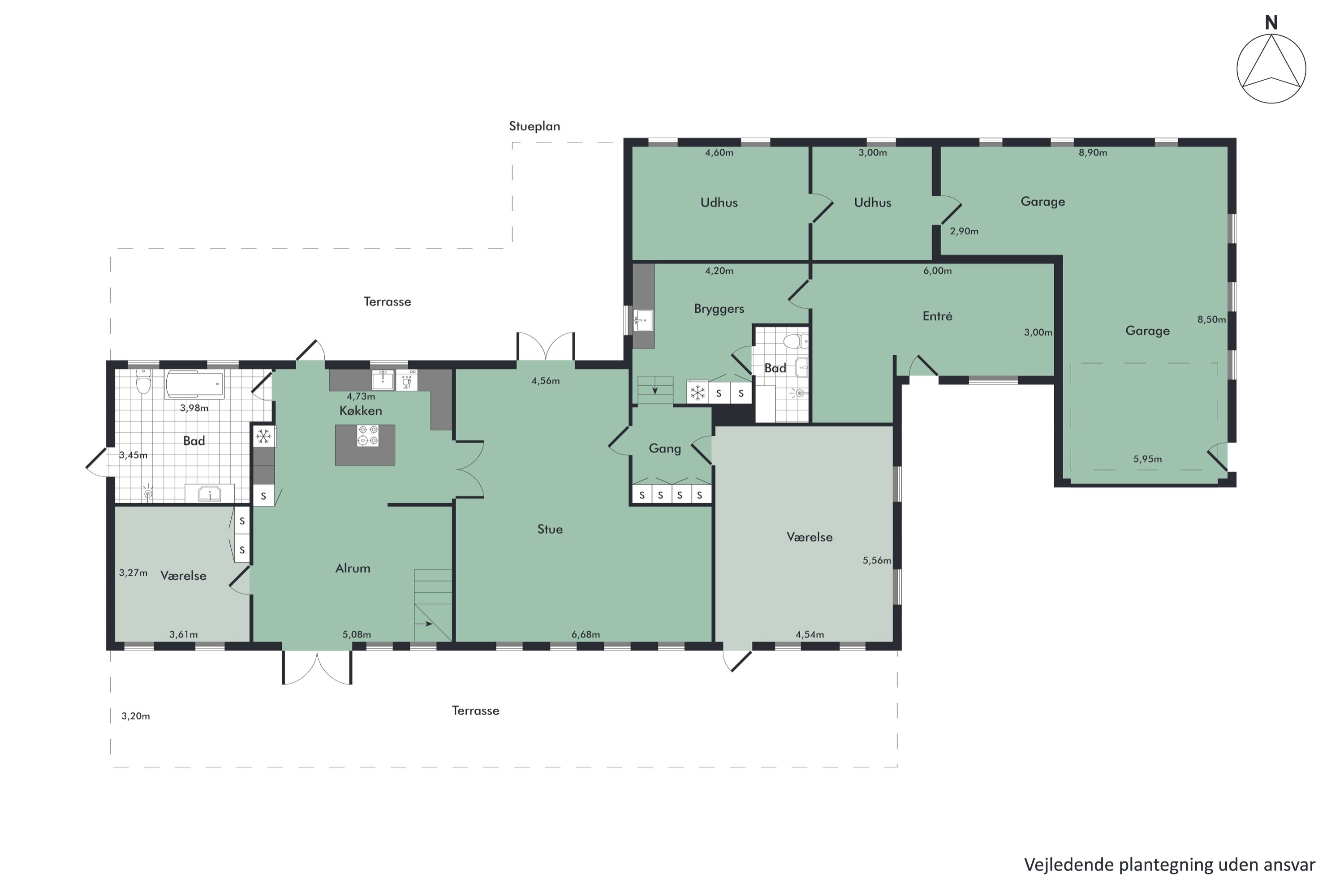 Plantegninger billede af Vråvej 1A, 9510 Arden