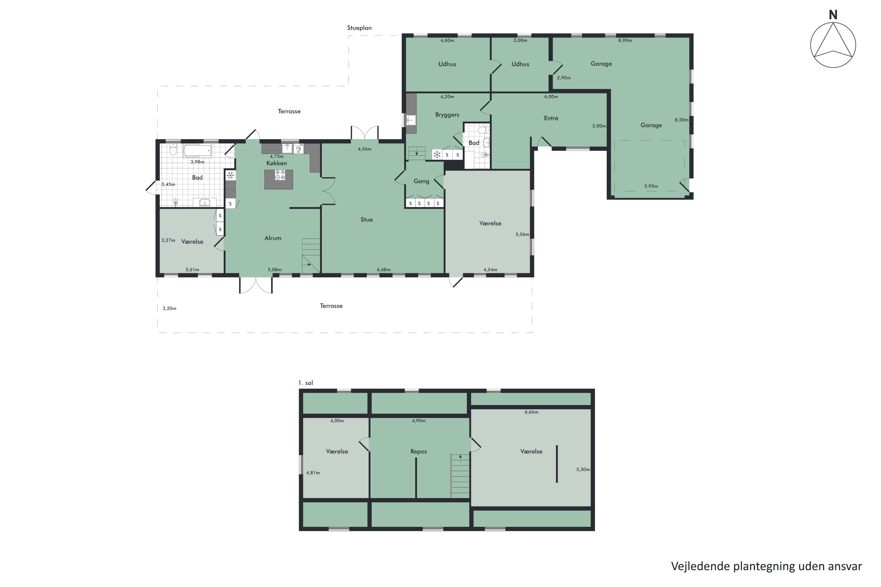 Plantegninger billede af Vråvej 1A, 9510 Arden
