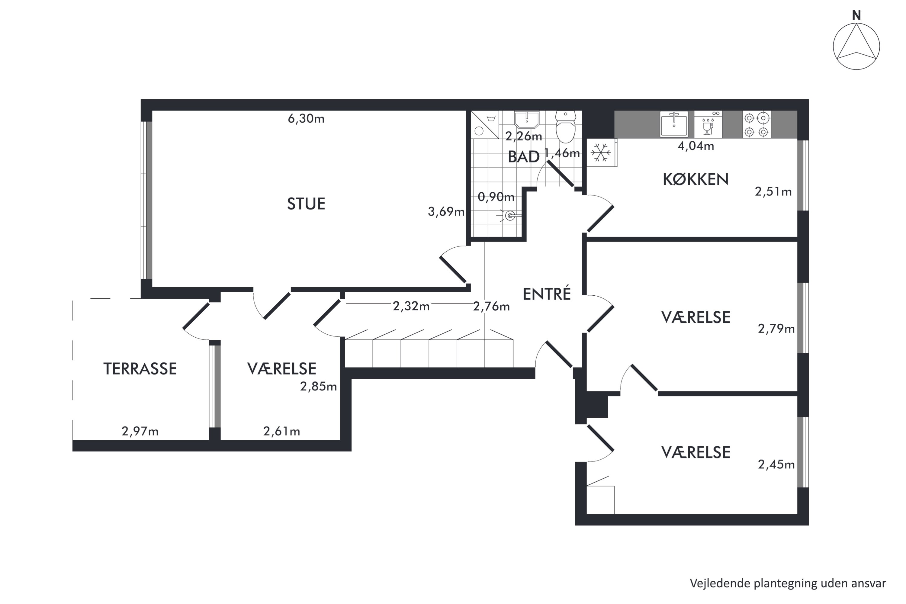 Plantegninger billede af Pebermyntevej 73, st.. tv., 8800 Viborg
