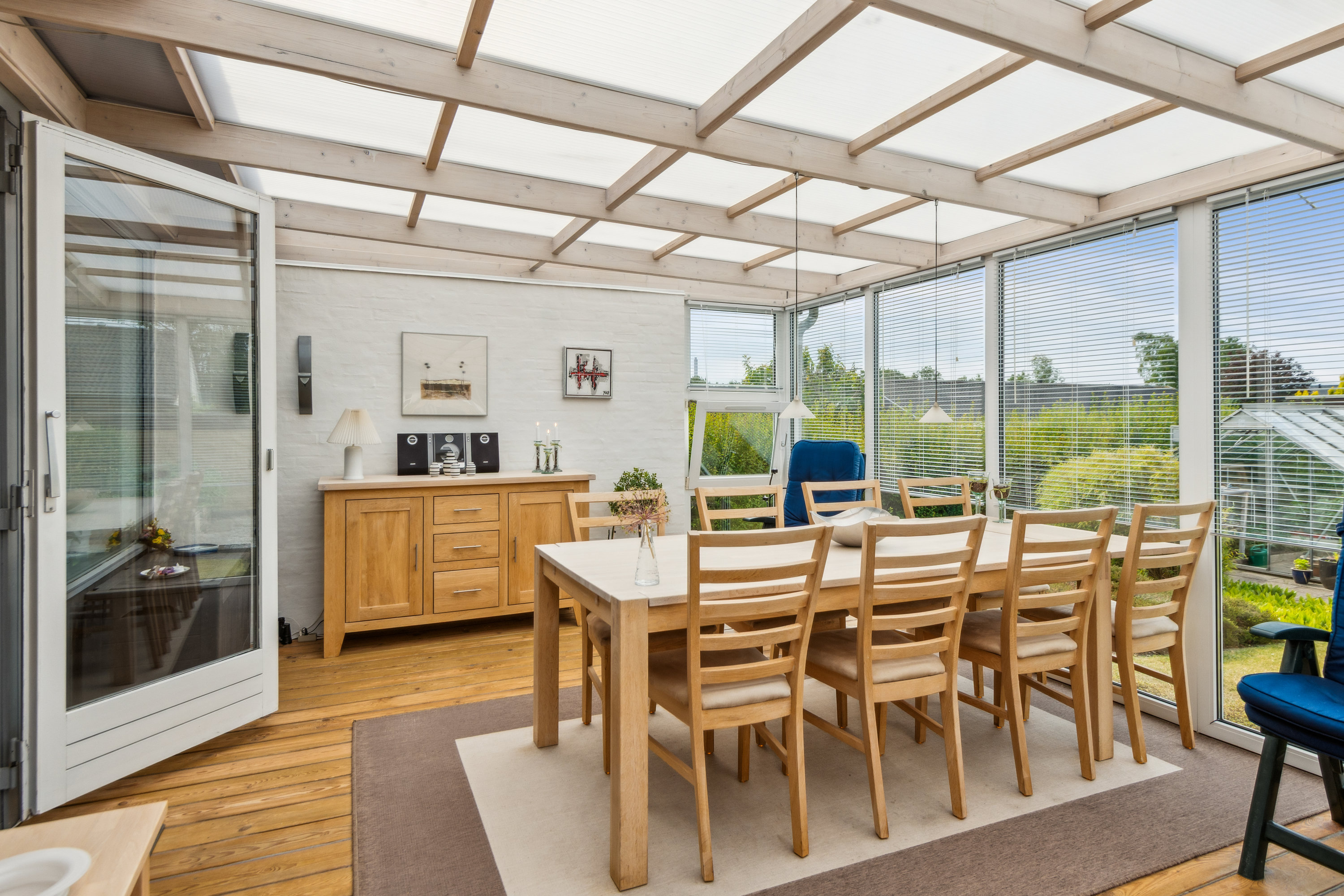 Fremhævet udestue billede i fuldskærmstilstand. Billede af Rebildparken 25, 9220 Aalborg Øst