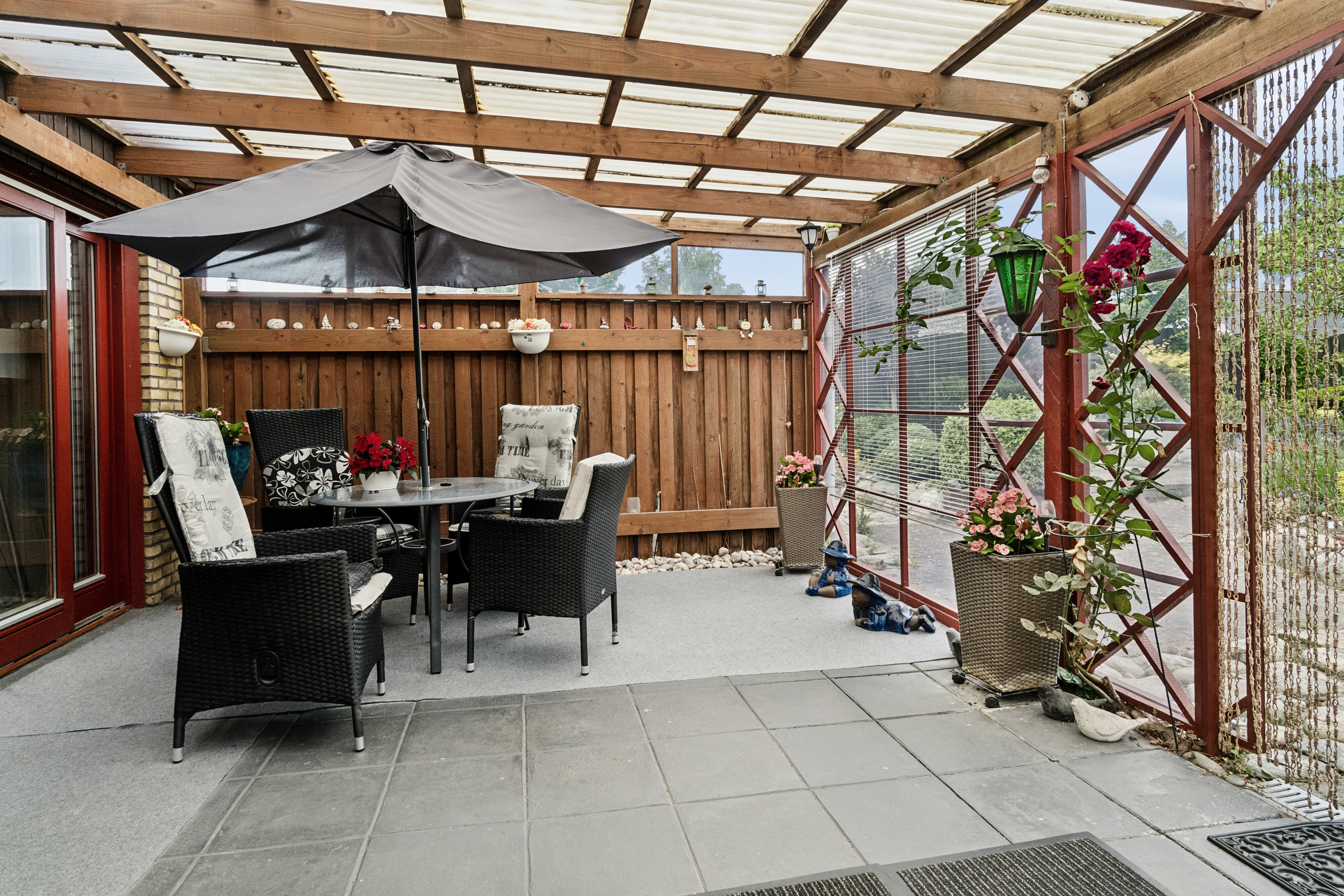 Fremhævet overdækket terrasse billede i fuldskærmstilstand. Billede af Rørvigvej 65, 4500 Nykøbing Sj