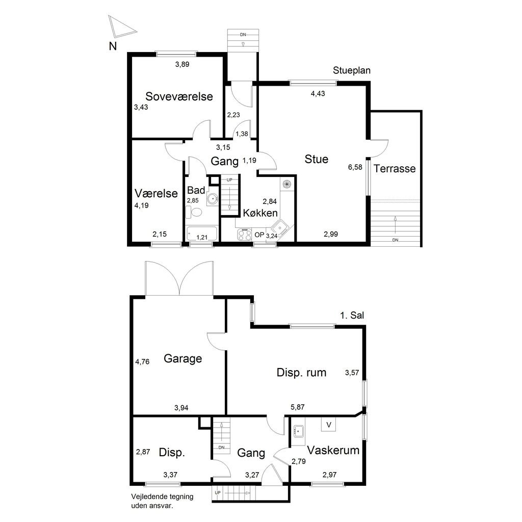 Plantegninger billede af Smalbyvej 77, 9700 Brønderslev