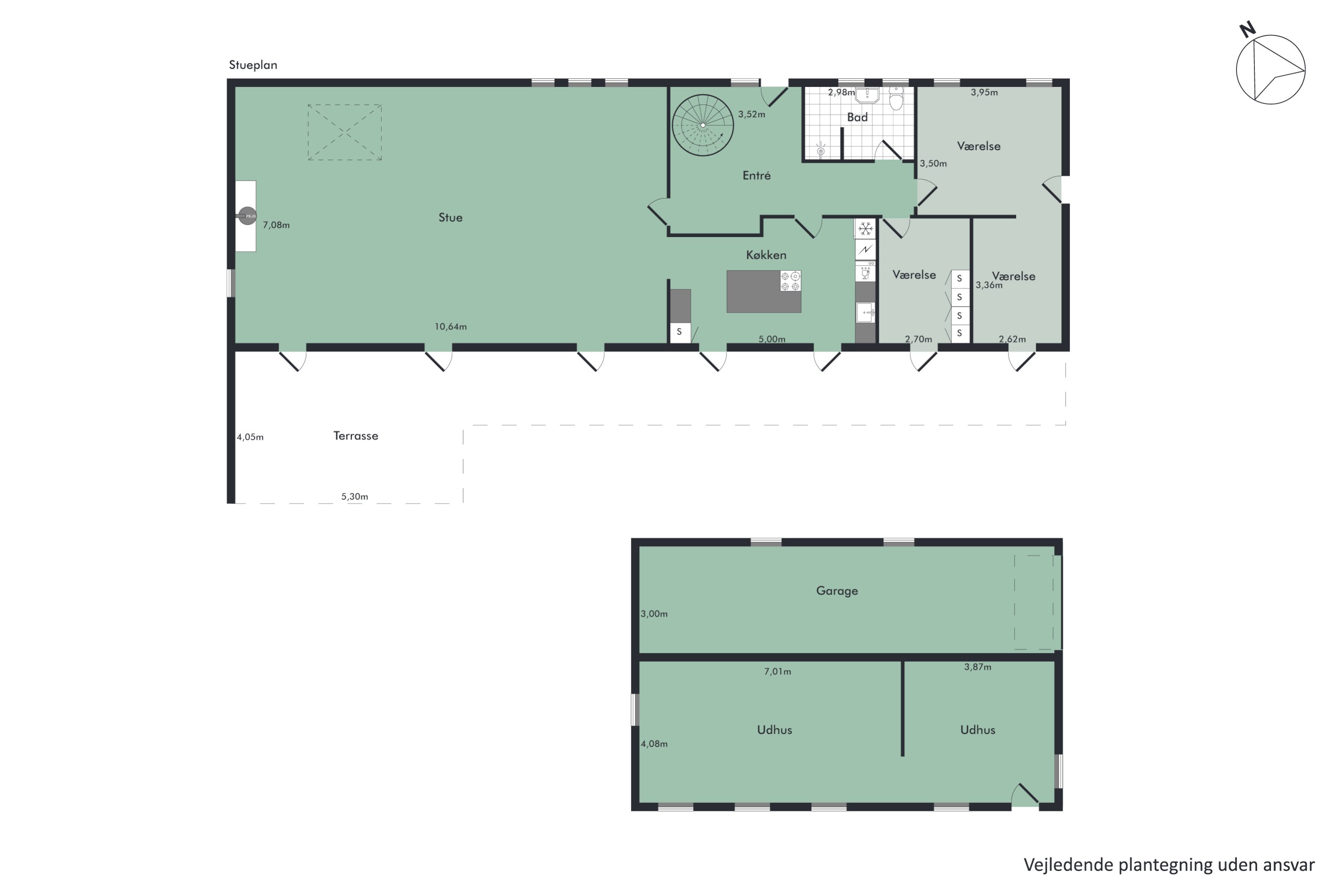 Plantegninger billede af Grindstedvej 43, Hammer Bakker, 9310 Vodskov