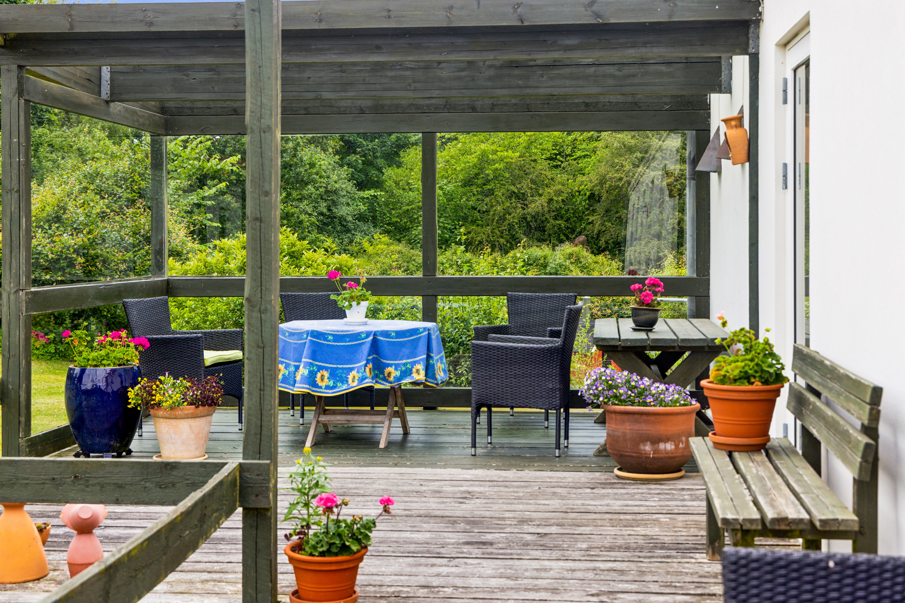 Fremhævet terrasse billede i fuldskærmstilstand. Billede af Grindstedvej 43, Hammer Bakker, 9310 Vodskov