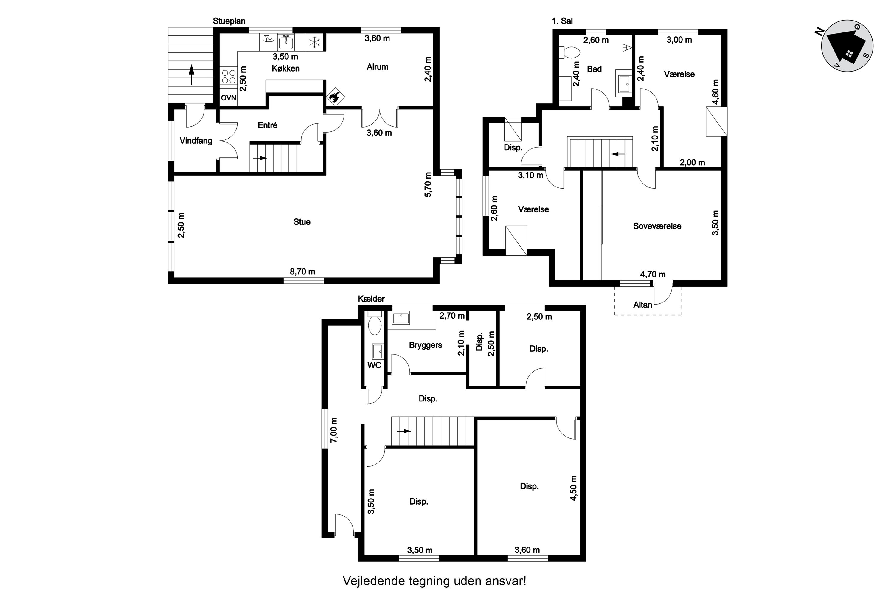 Plantegninger billede af Carstensgade 56, 6270 Tønder