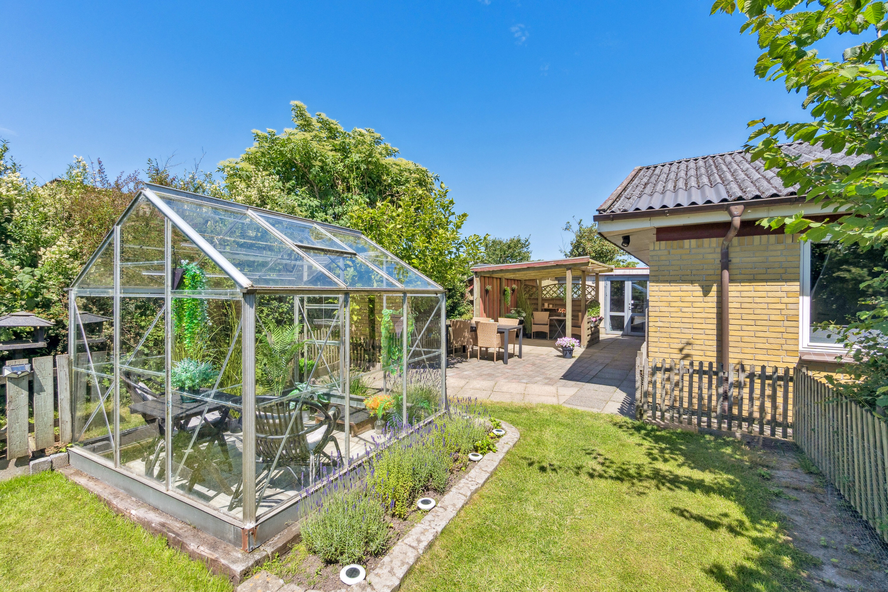 Fremhævet set fra haven billede i fuldskærmstilstand. Billede af Lærkevej 8, 7760 Hurup Thy