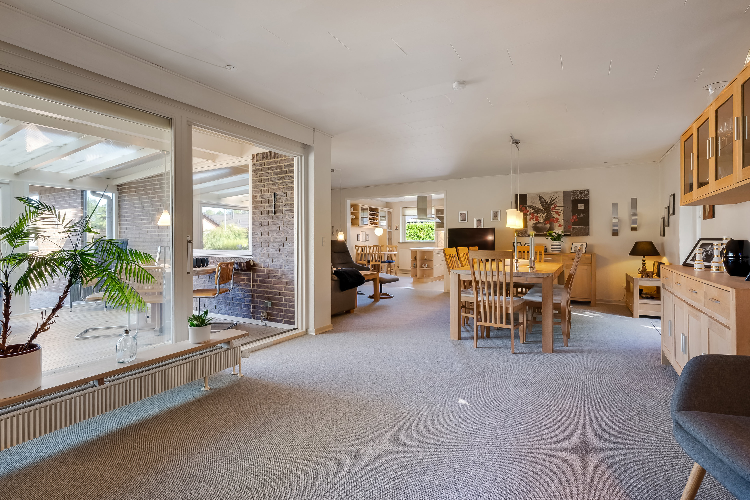 Fremhævet stue billede i fuldskærmstilstand. Billede af Riisagersvej 4, 7500 Holstebro