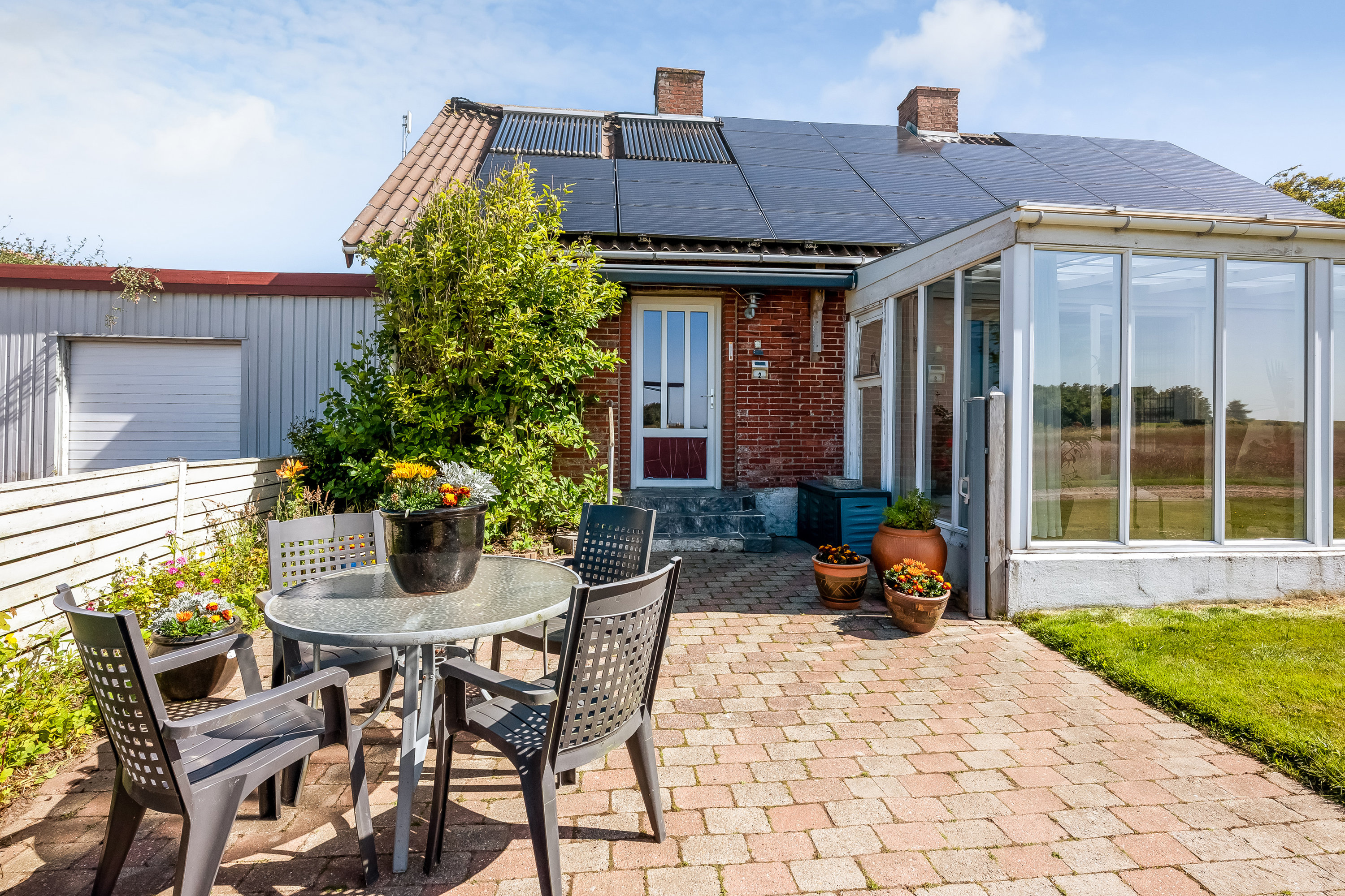 Fremhævet terrasse billede i fuldskærmstilstand. Billede af Brunsgårdvej 2, Nørlem, 7620 Lemvig