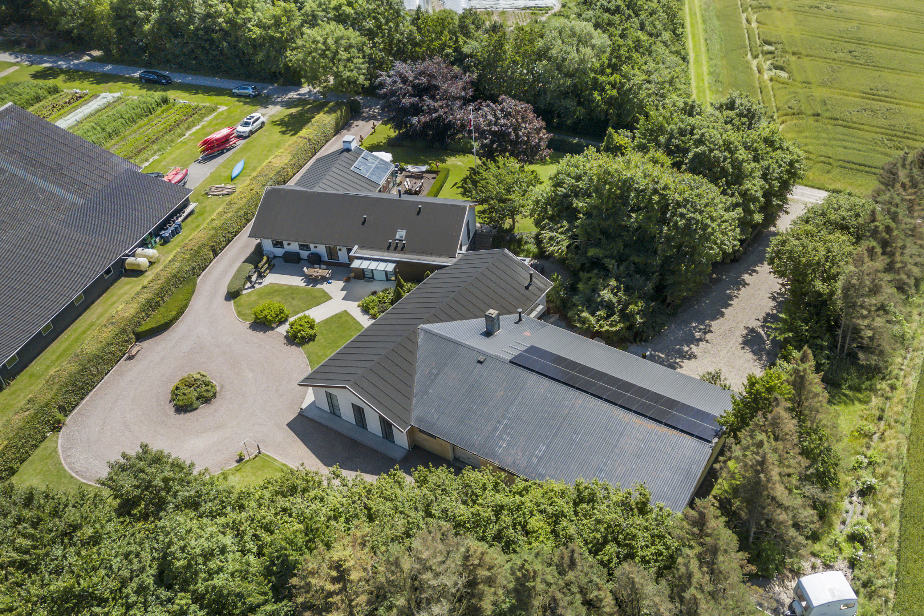 Fremhævet luftfoto billede i fuldskærmstilstand. Billede af Gamborgvej 8, Havbro, 9600 Aars