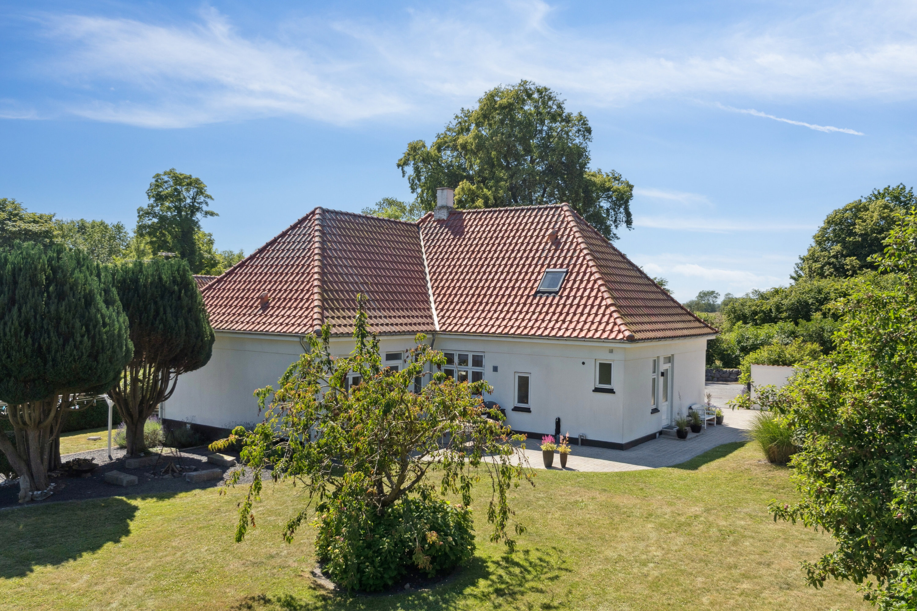 Fremhævet set fra haven billede i fuldskærmstilstand. Billede af Førslev Kirkestræde 10E, Førslev, 4690 Haslev