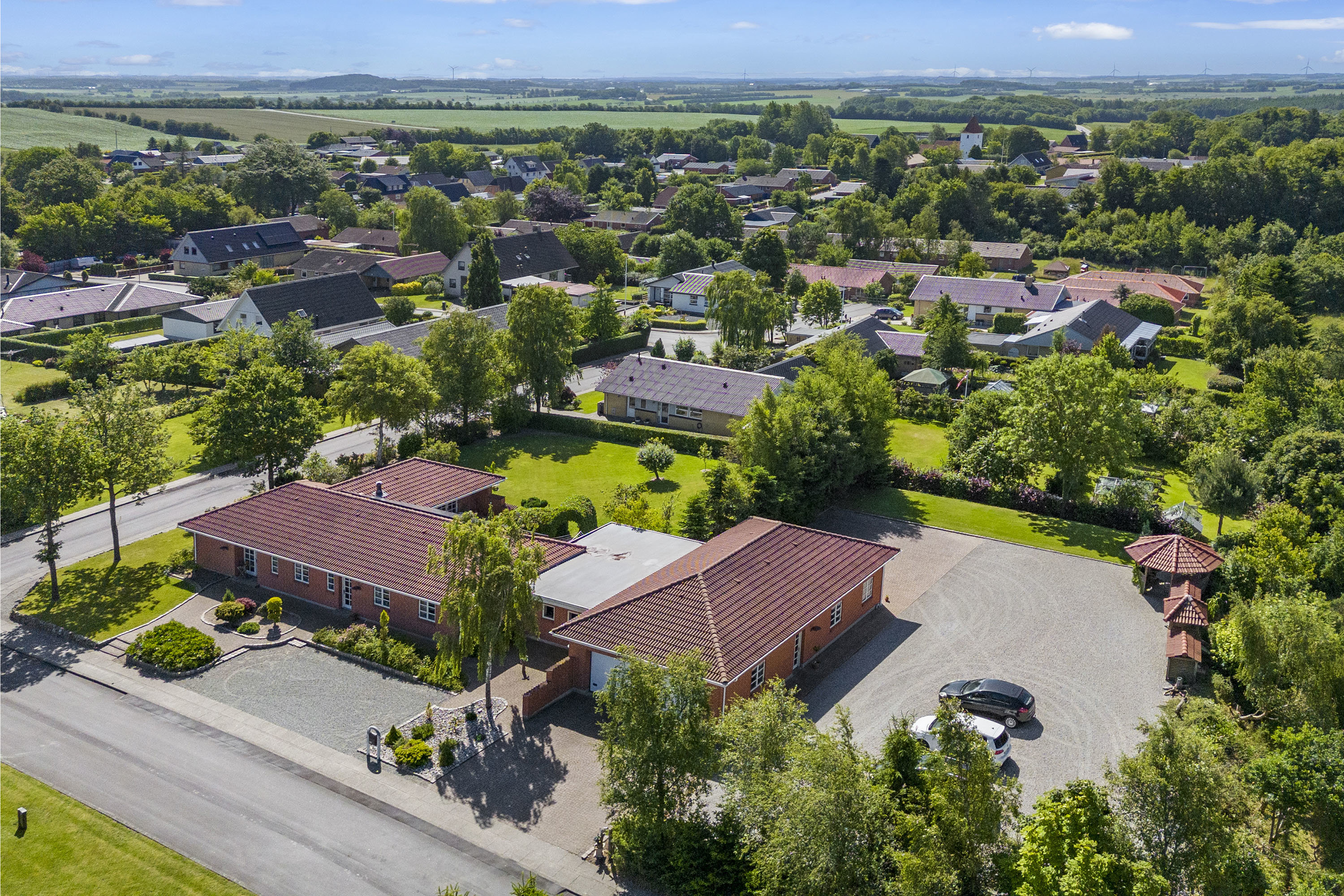 Fremhævet luftfoto billede i fuldskærmstilstand. Billede af Nyboesvej 23, V Hornum, 9640 Farsø