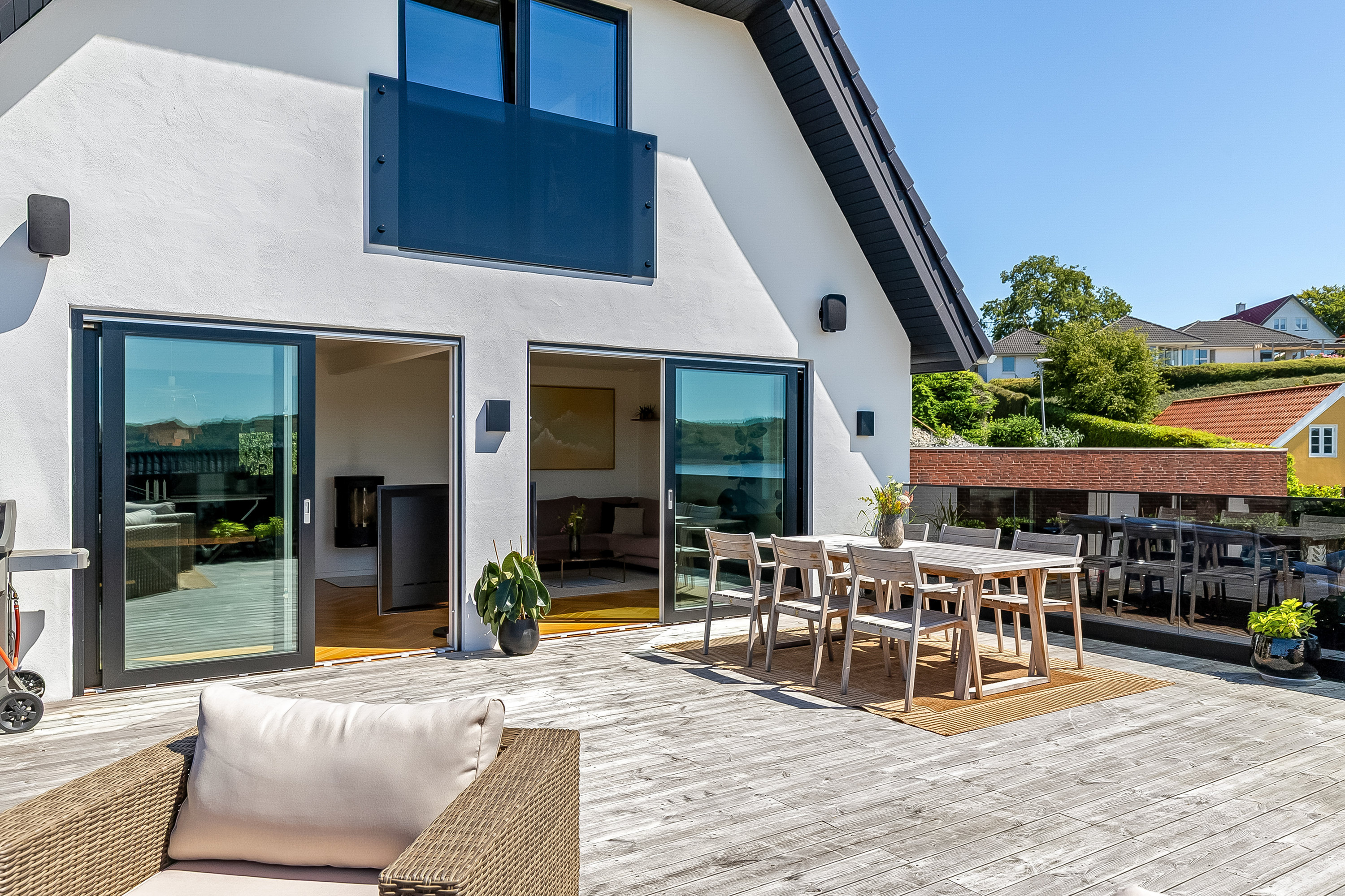 Fremhævet tagterrasse billede i fuldskærmstilstand. Billede af Mosebakken 3, Bredballe, 7120 Vejle Øst