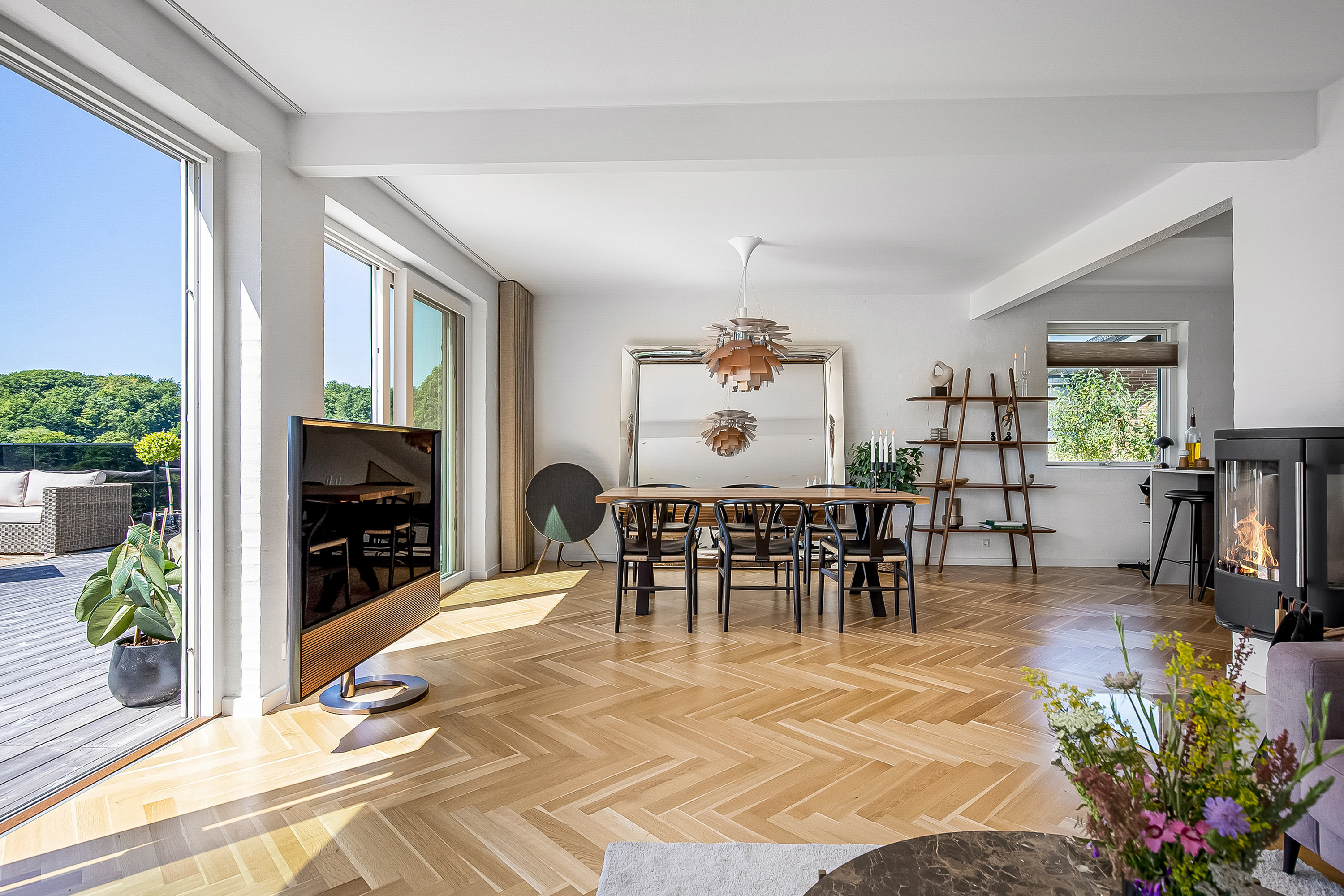 Fremhævet stue billede i fuldskærmstilstand. Billede af Mosebakken 3, Bredballe, 7120 Vejle Øst