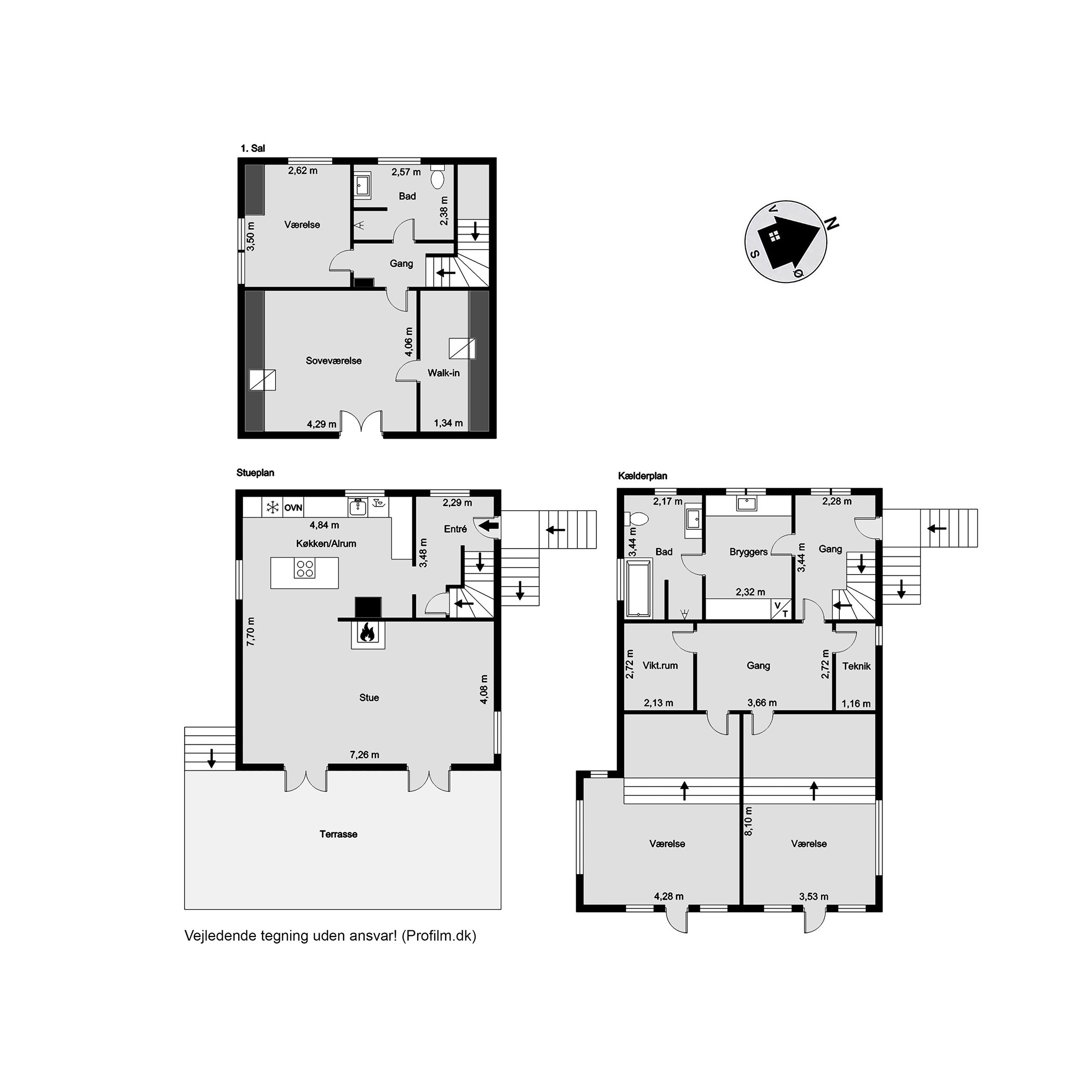 Plantegninger billede af Mosebakken 3, Bredballe, 7120 Vejle Øst
