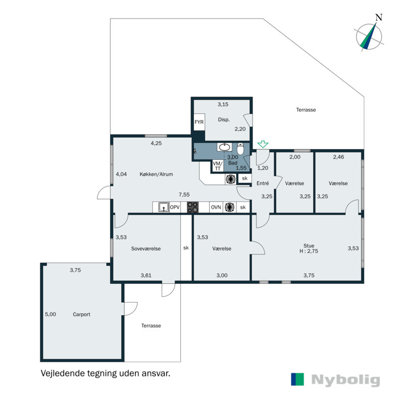 Plantegninger billede af Vandværksvej 1, 6622 Bække