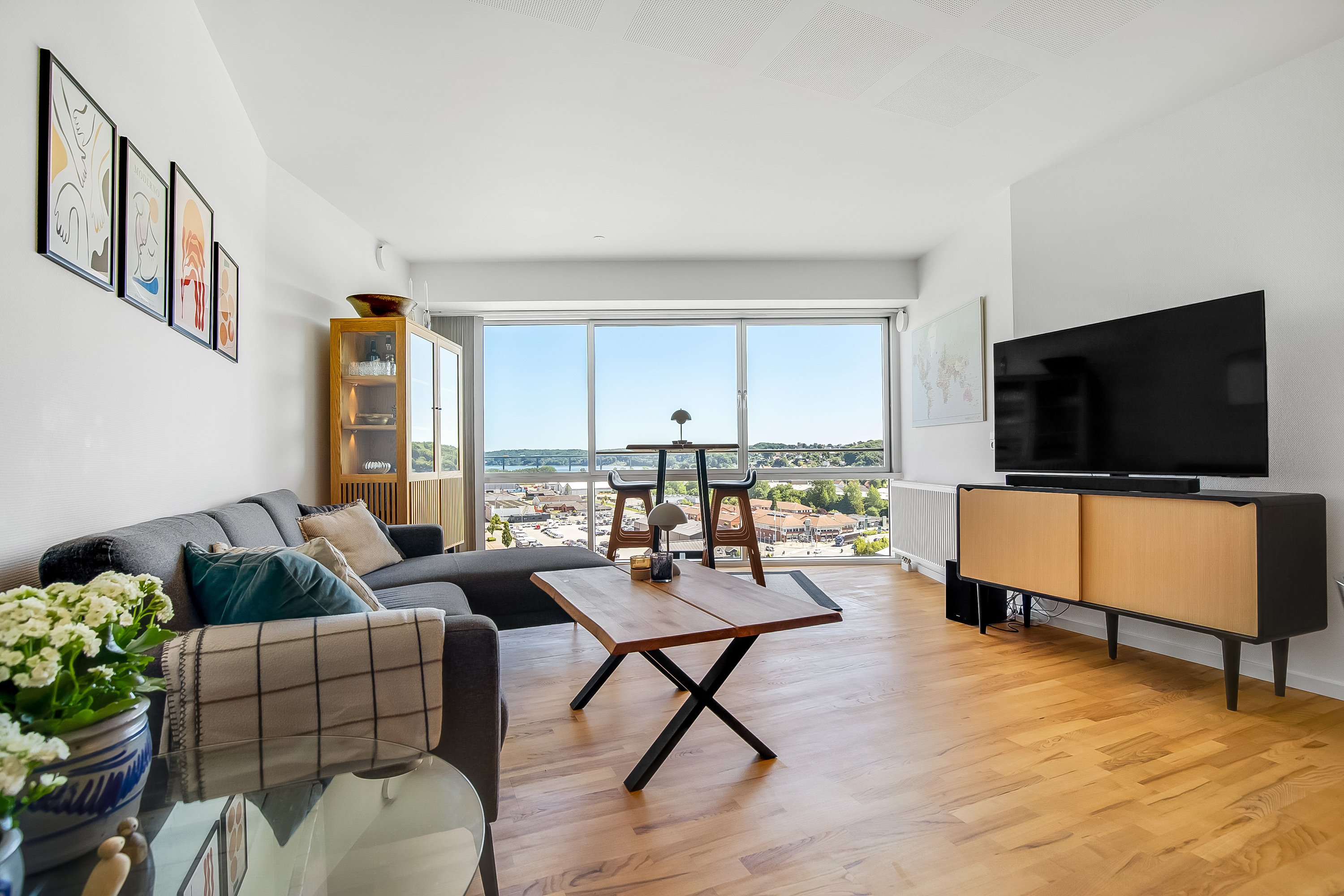 Fremhævet stue billede i fuldskærmstilstand. Billede af Den Hvide Facet 1, 11. c., Centrum, 7100 Vejle