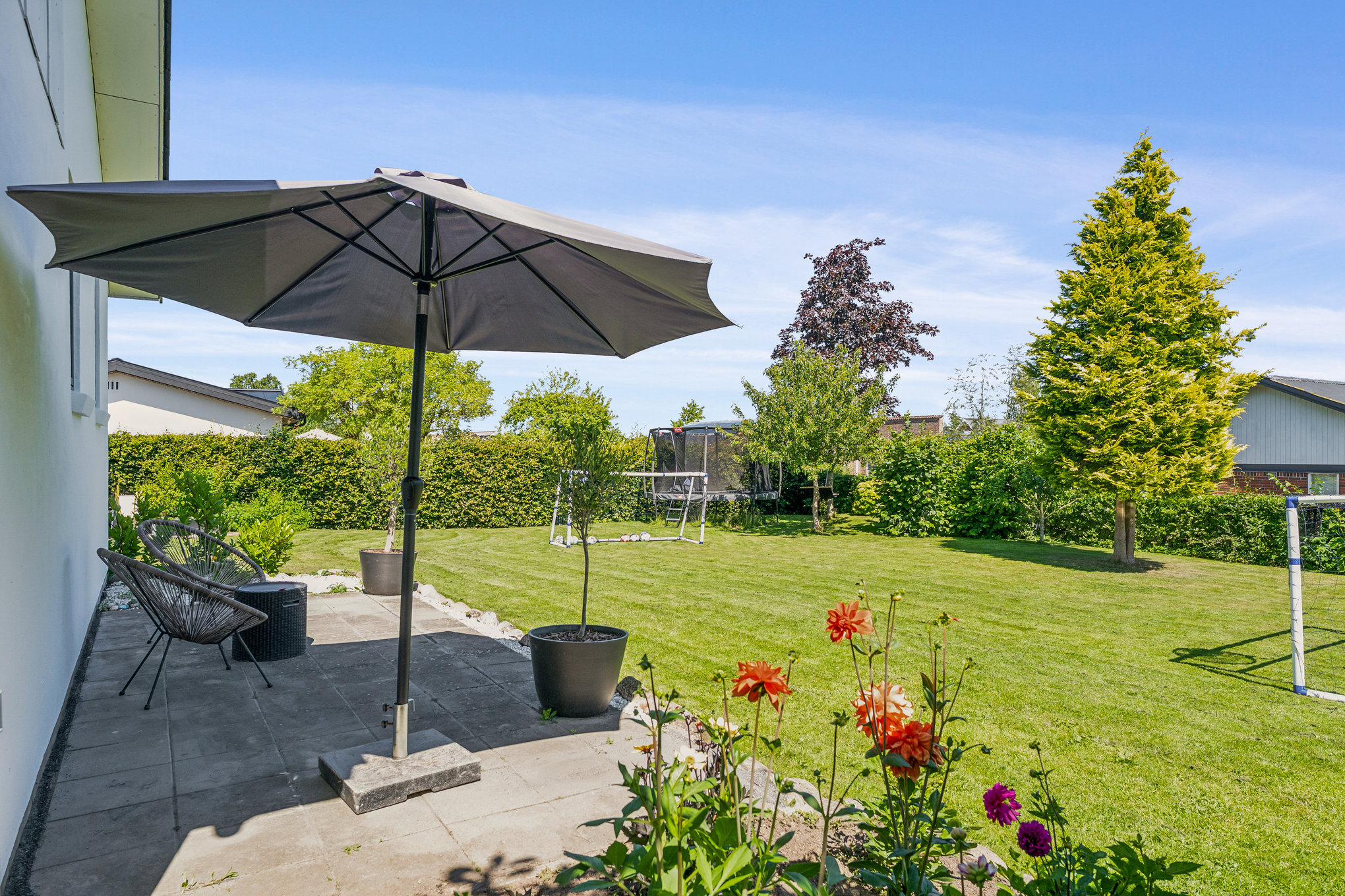 Fremhævet terrasse billede i fuldskærmstilstand. Billede af Toftevænget 4, Over Hornbæk, 8920 Randers NV