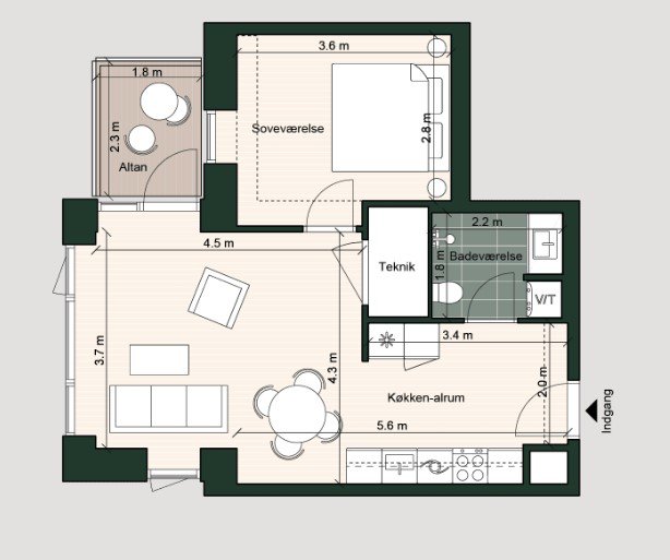 Plantegninger billede af Skibsbyggerstræde 1, 2. 3., 5000 Odense C