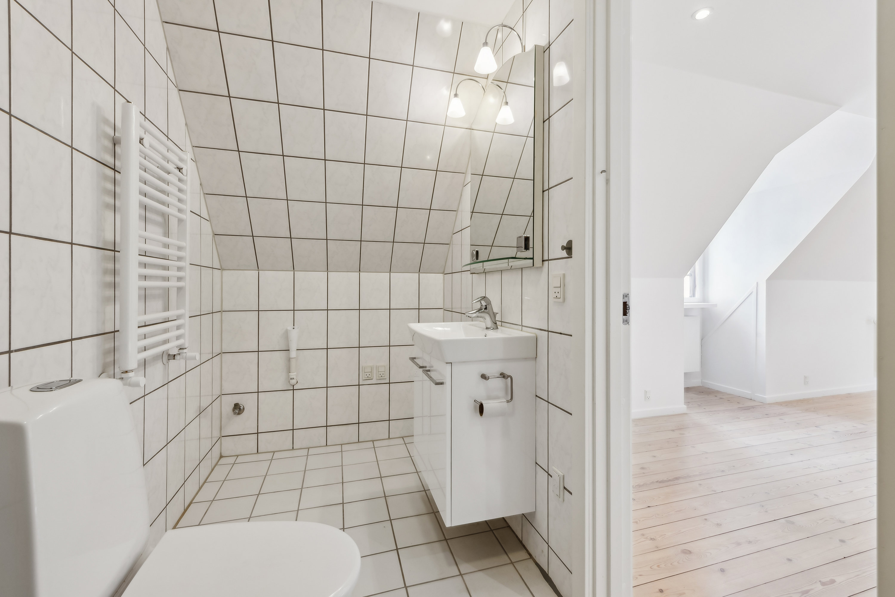 Fremhævet badeværelse billede i fuldskærmstilstand. Billede af Stengade 48D, 2., 3000 Helsingør