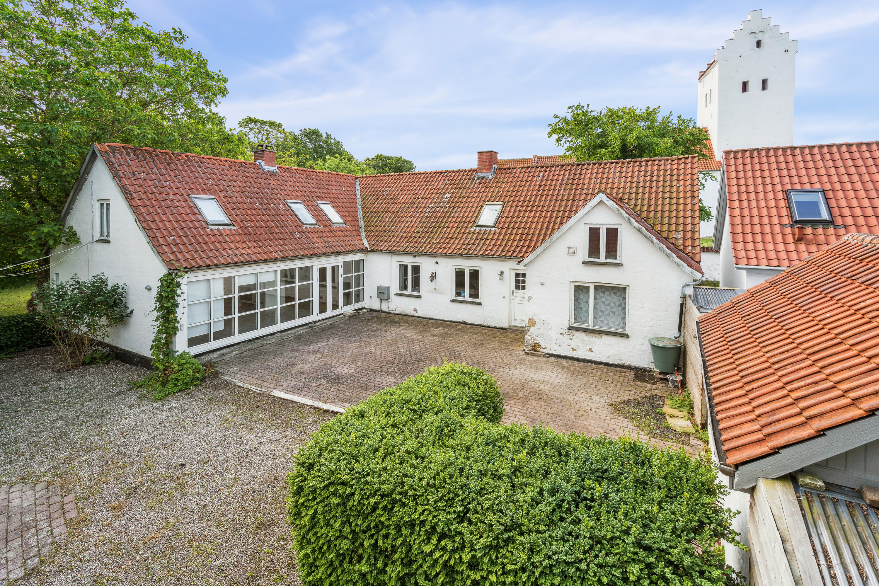 Miniaturebillede 1: luftfoto. Billede af Kirkevænget 12, Holme-Olstrup, 4684 Holmegaard