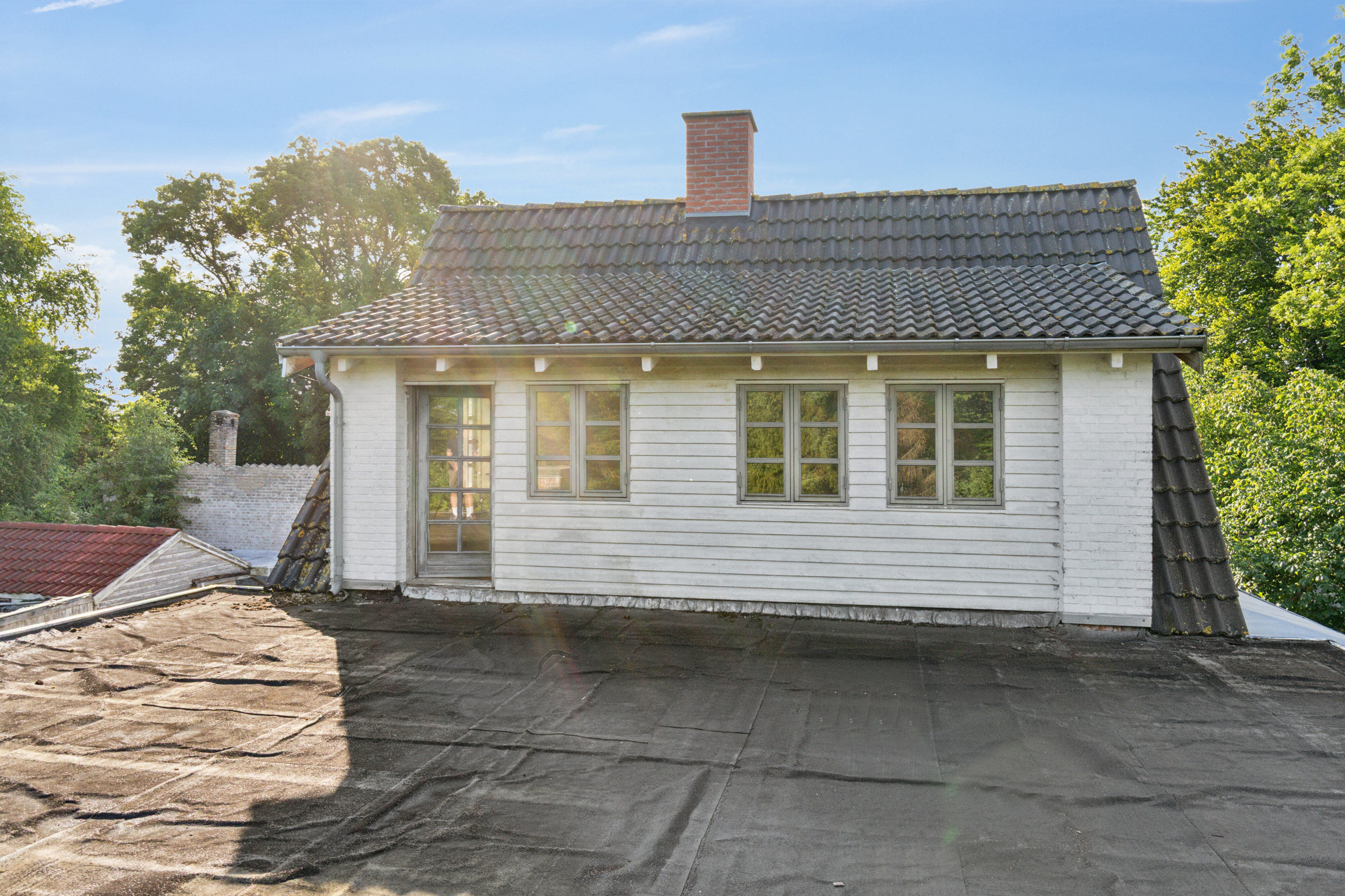 Fremhævet set fra vejen billede i fuldskærmstilstand. Billede af Flinterupvej 67A, 4480 Store Fuglede