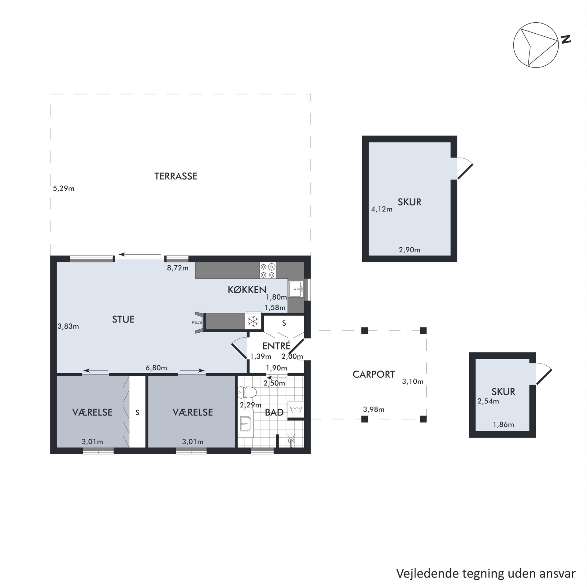 Plantegninger billede af Hægvej 4, 8250 Egå