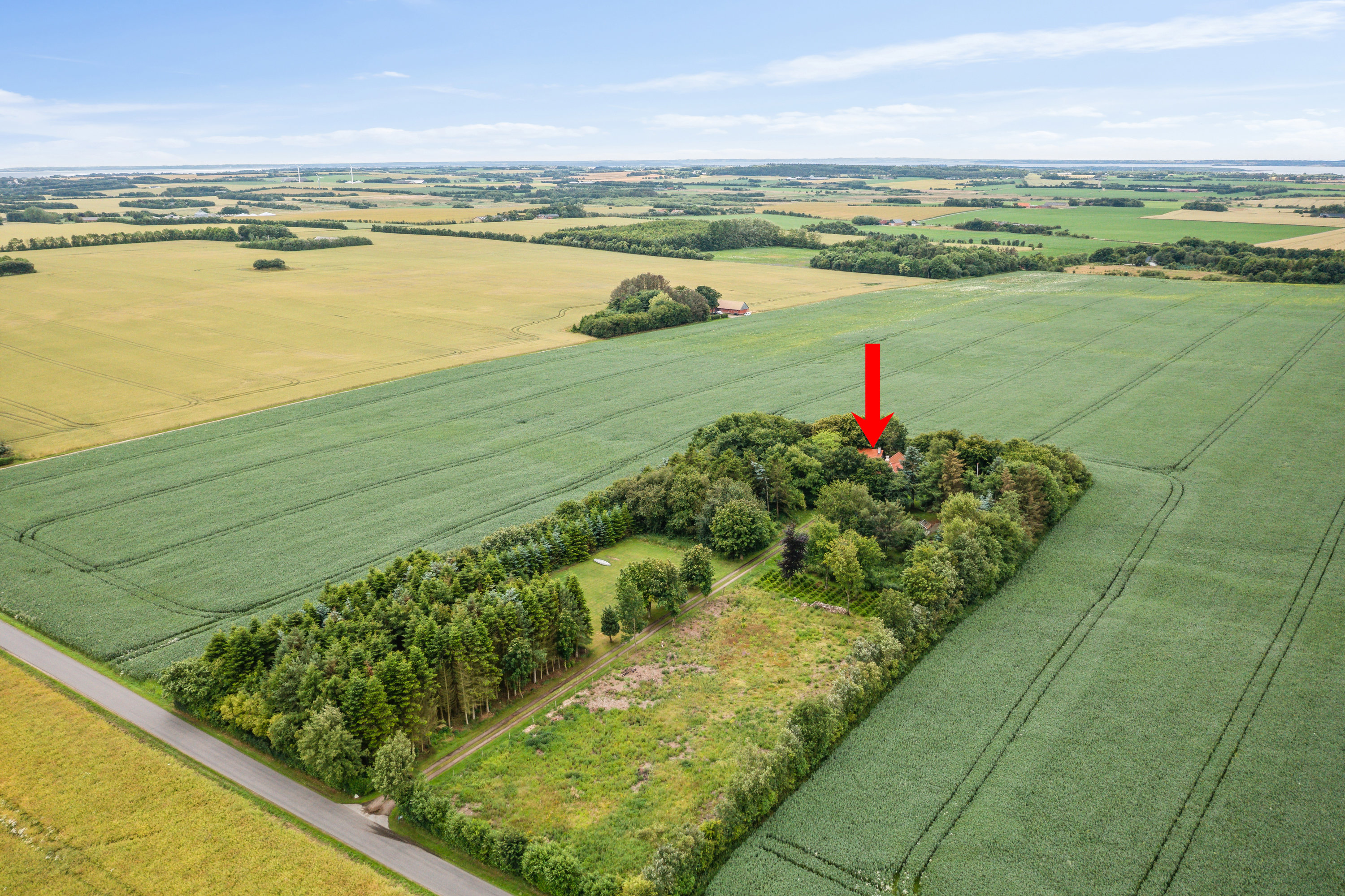 Fremhævet luftfoto billede i fuldskærmstilstand. Billede af Vildmosen 8, Ejstrup, 7860 Spøttrup