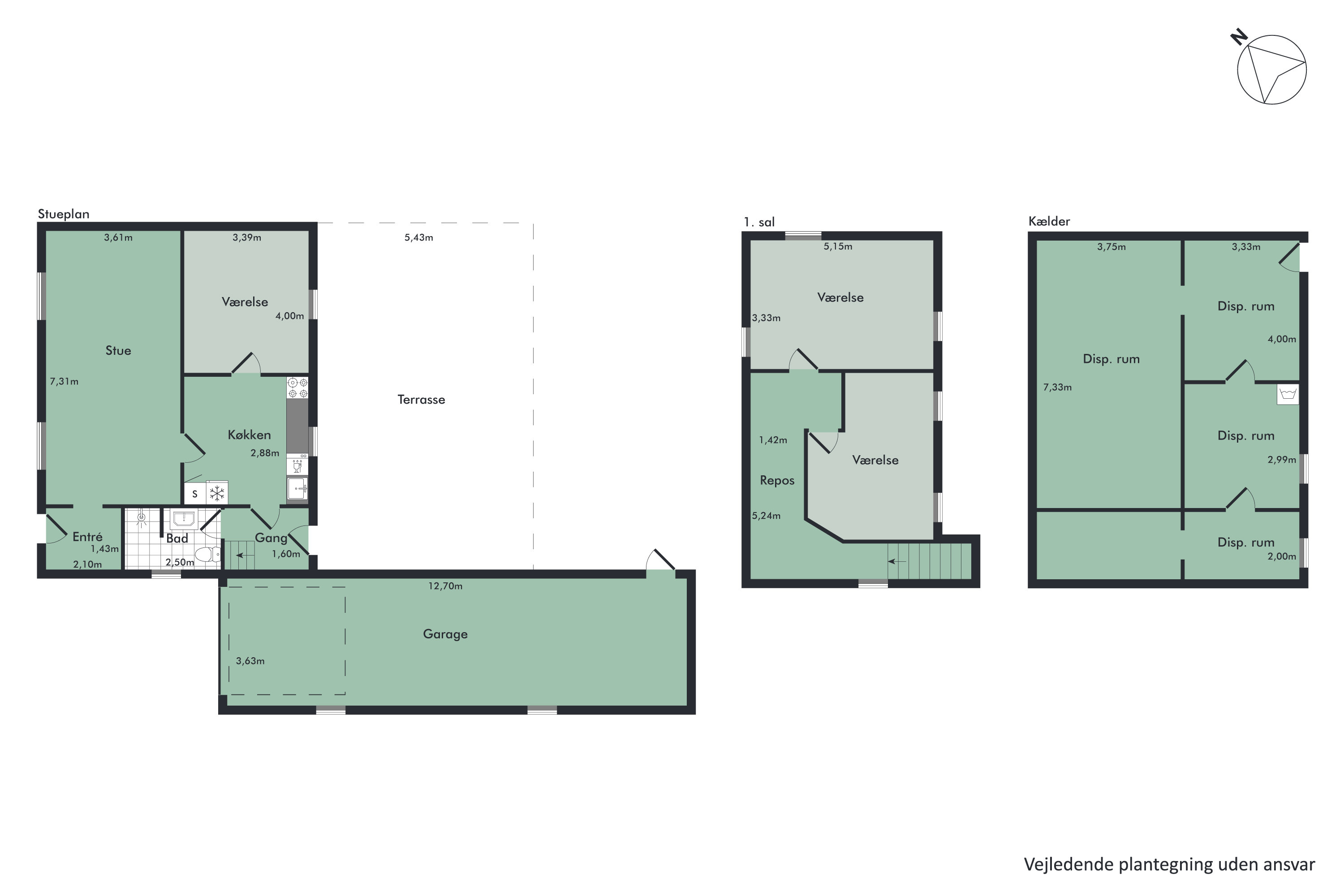 Plantegninger billede af Mejlbyvej 14, 9610 Nørager
