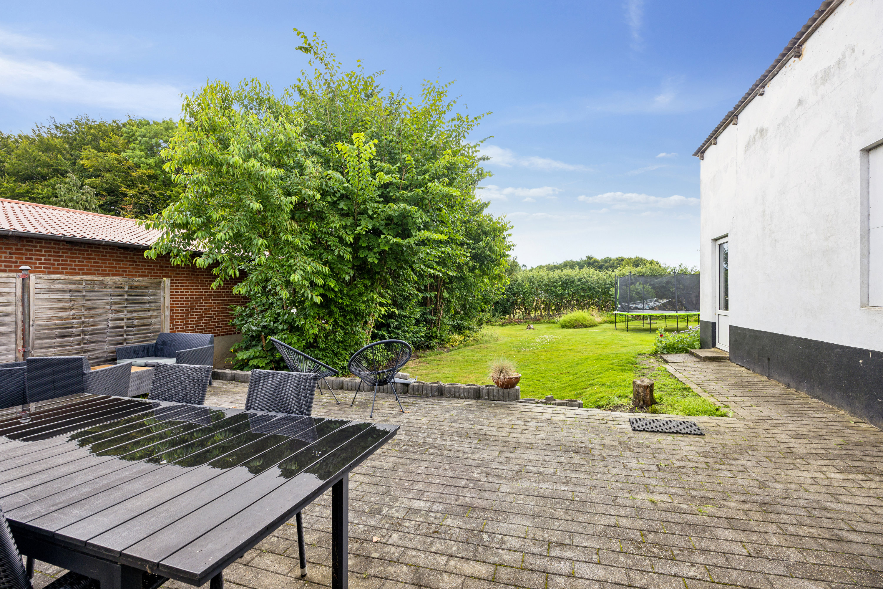 Fremhævet terrasse billede i fuldskærmstilstand. Billede af Mejlbyvej 14, 9610 Nørager