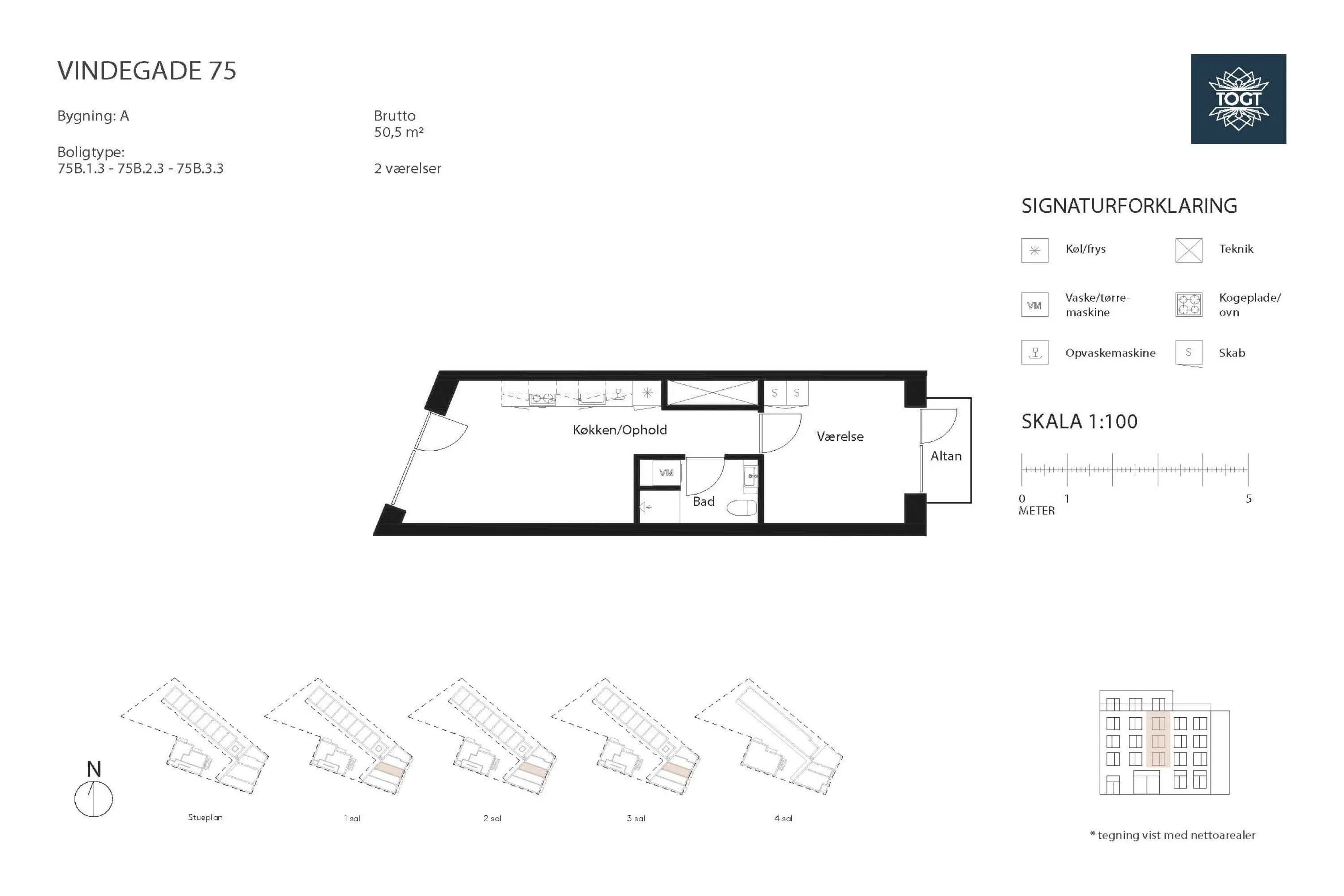 Plantegninger billede af Vindegade 75B, 2. 3., 5000 Odense C