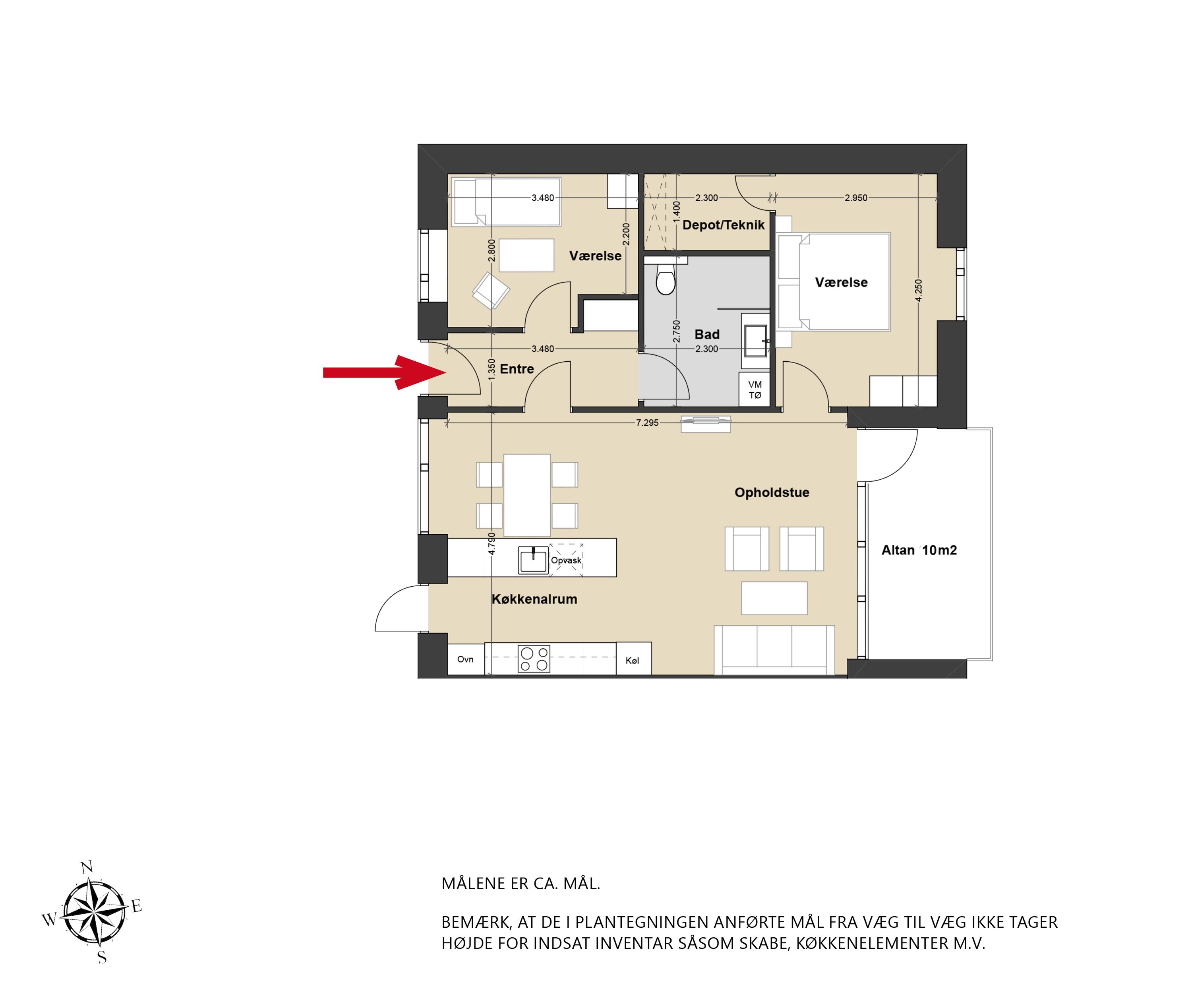Fremhævet  billede i fuldskærmstilstand. Billede af Markedsgade 10, 4. 25., 8900 Randers C