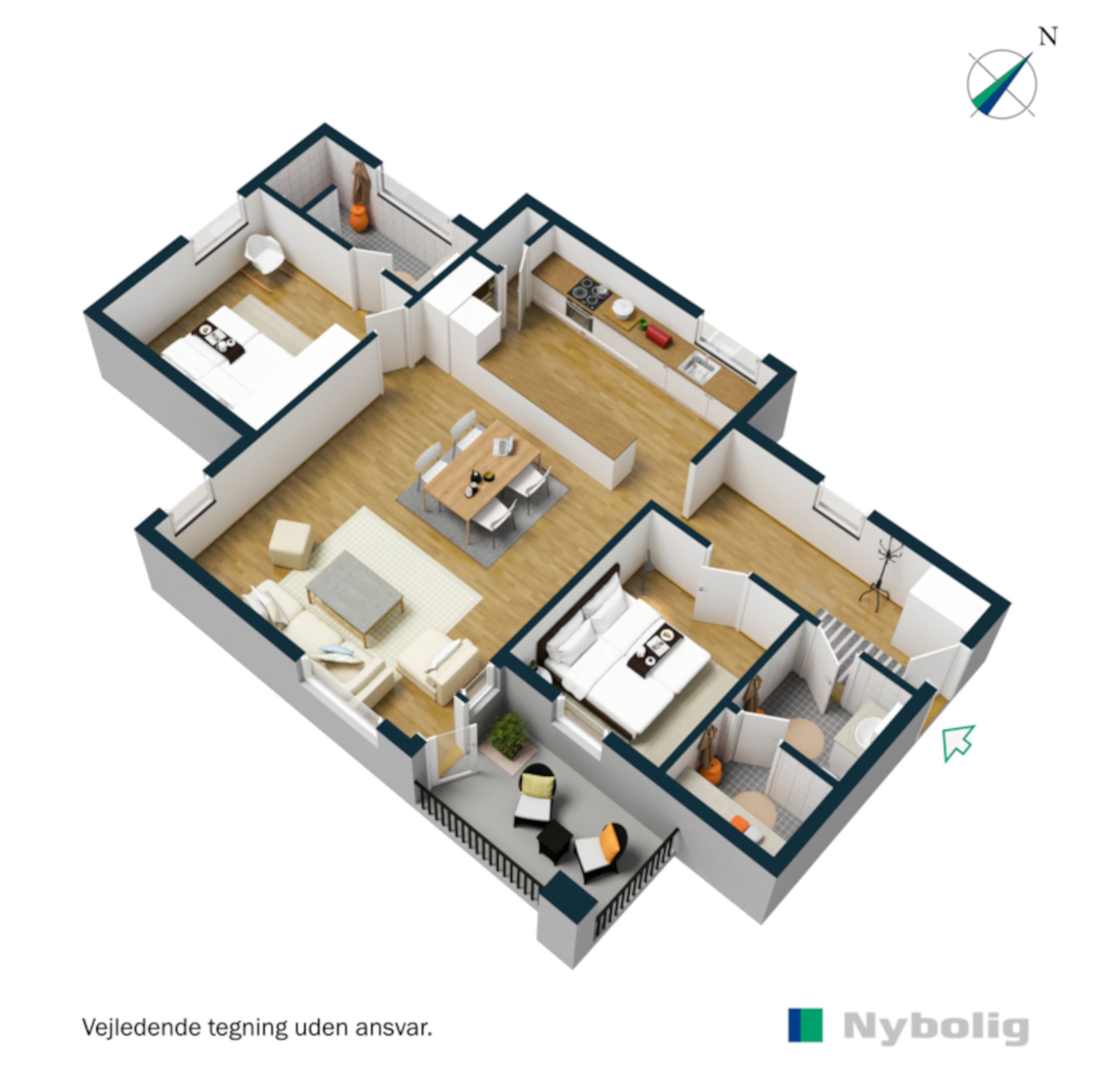 Plantegninger billede af Langelinie 14D, 8700 Horsens