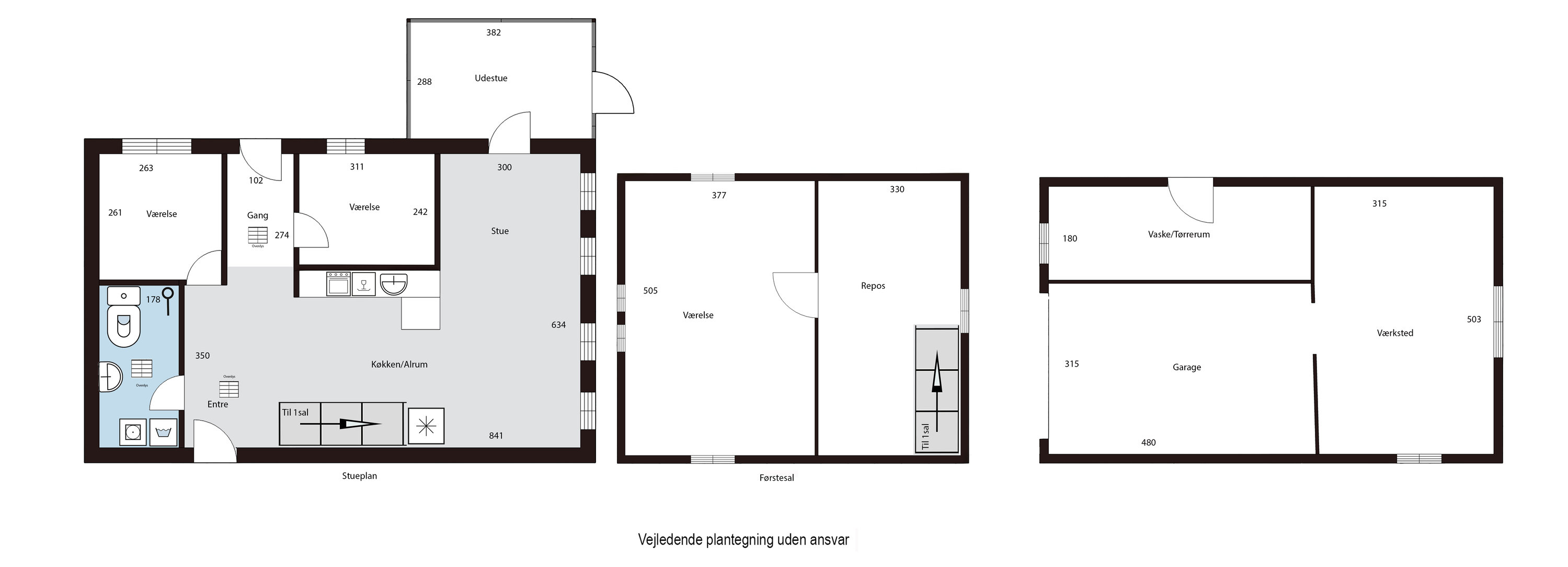 Plantegninger billede af Birkeland 4, Brydegaard, 5683 Haarby