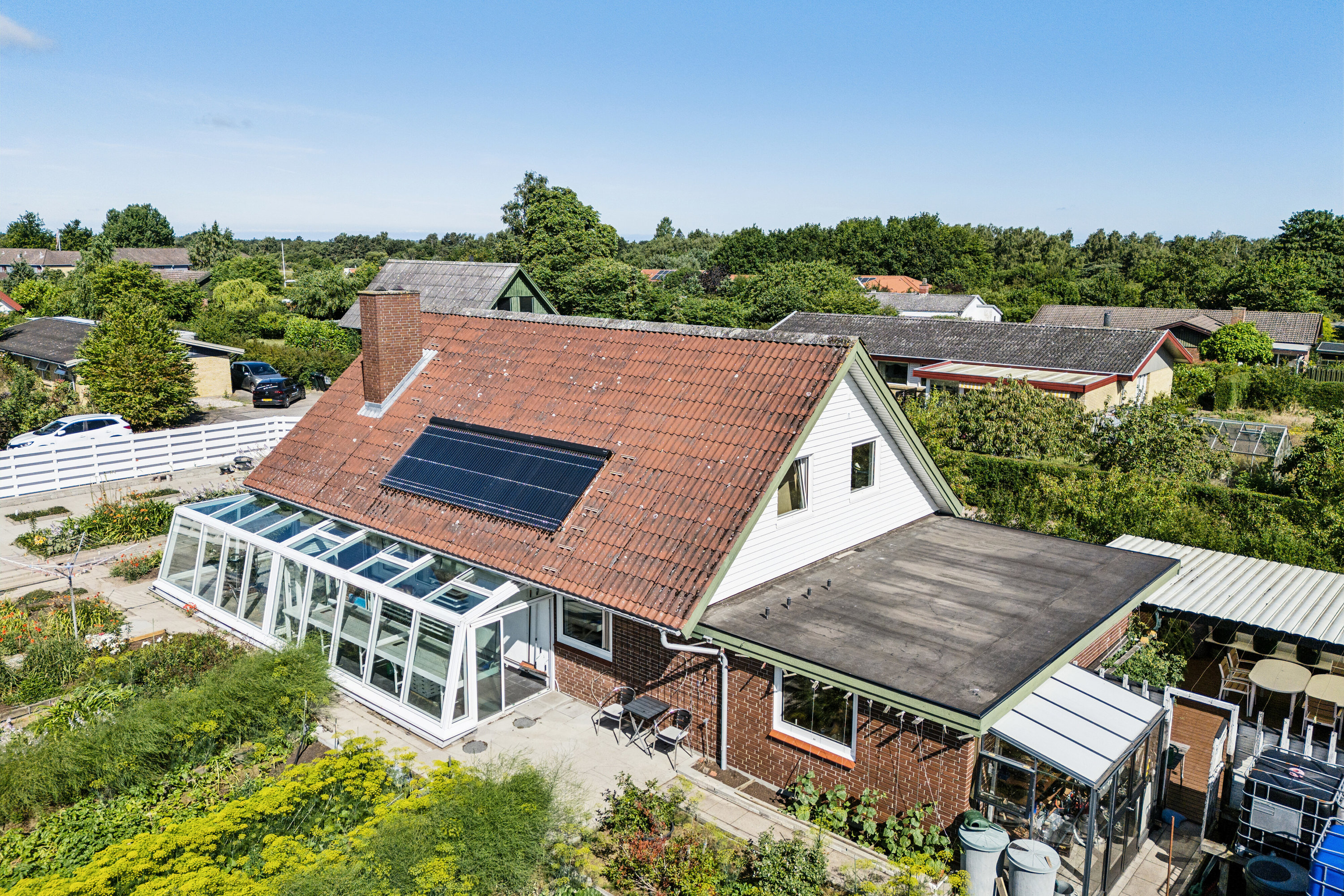 Fremhævet set fra haven billede i fuldskærmstilstand. Billede af Blichersvej 4, 4500 Nykøbing Sj