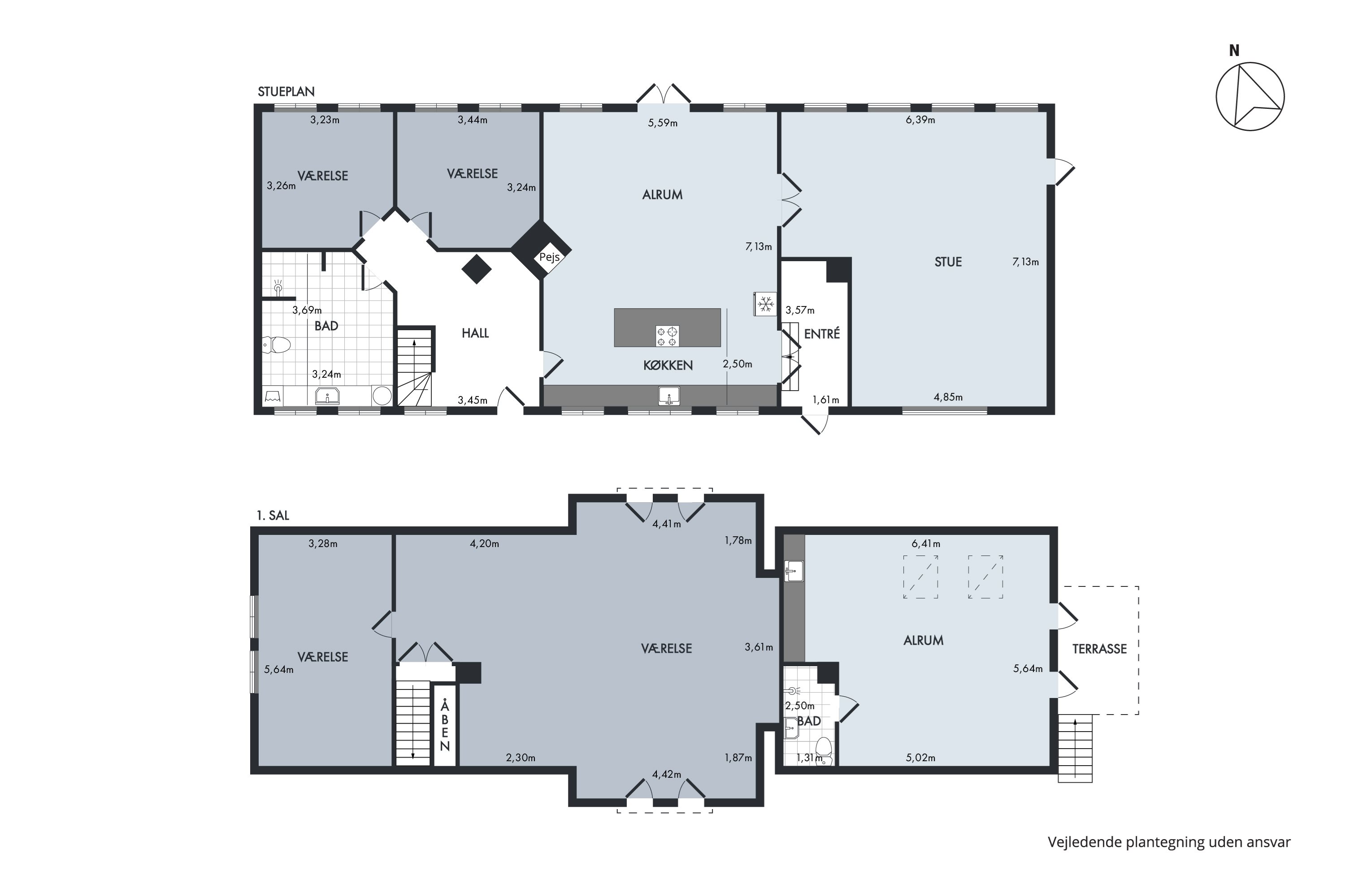 Plantegninger billede af Søen 1 & 3, Lysabildskov, 6470 Sydals